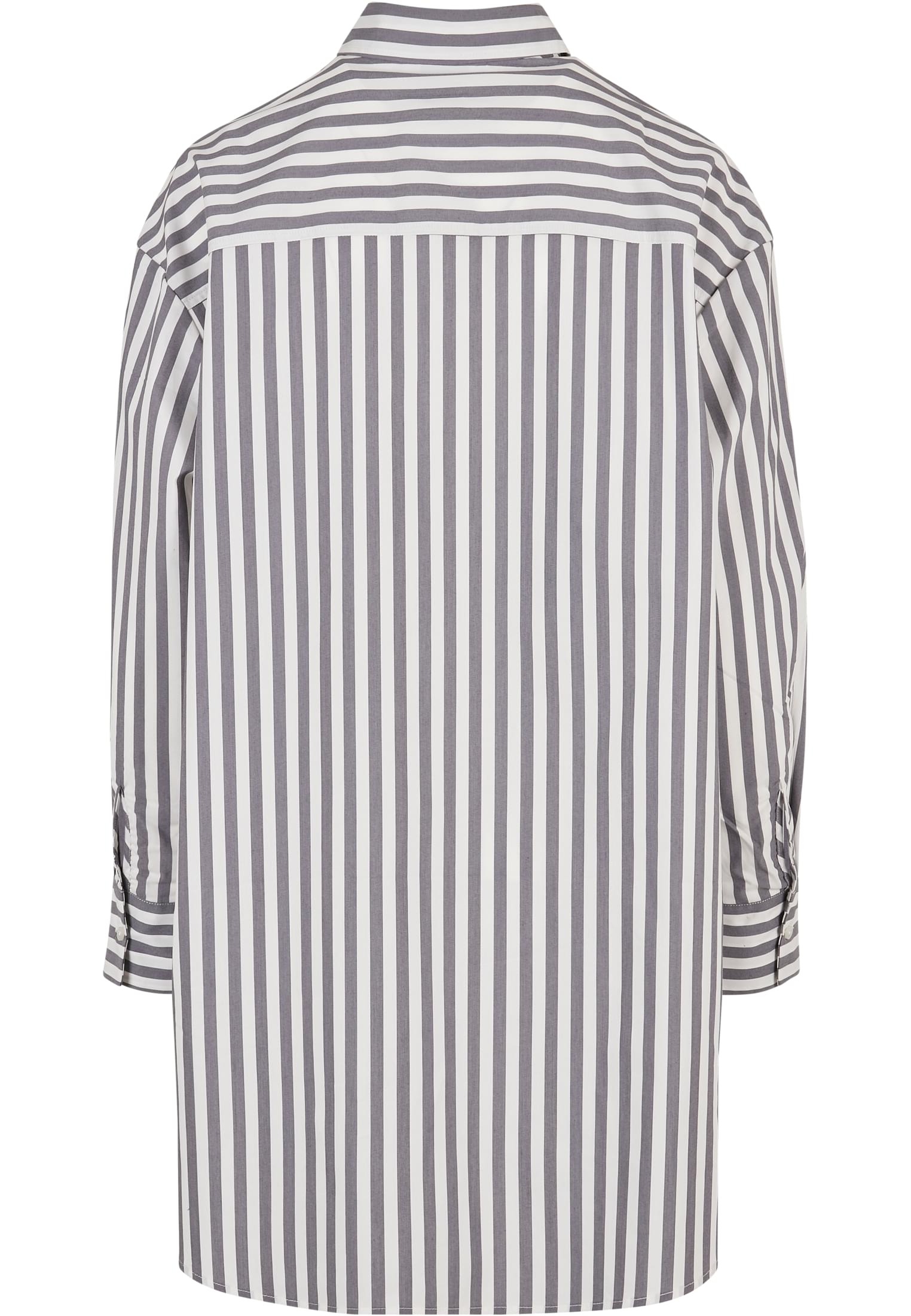 Ladies Oversized Stripe Shirt | white/darkshadow