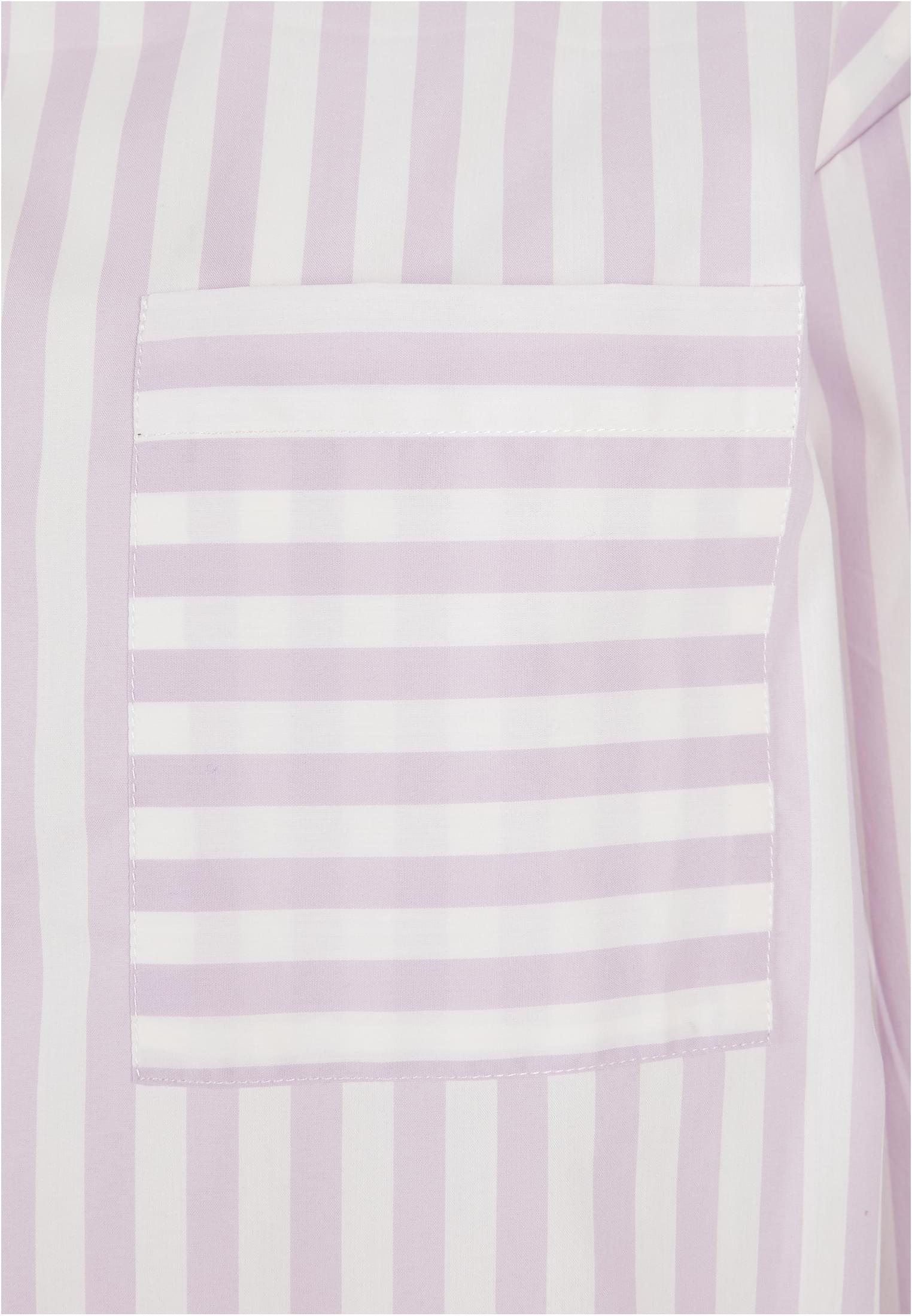 Ladies Oversized Stripe Shirt | white/lilac