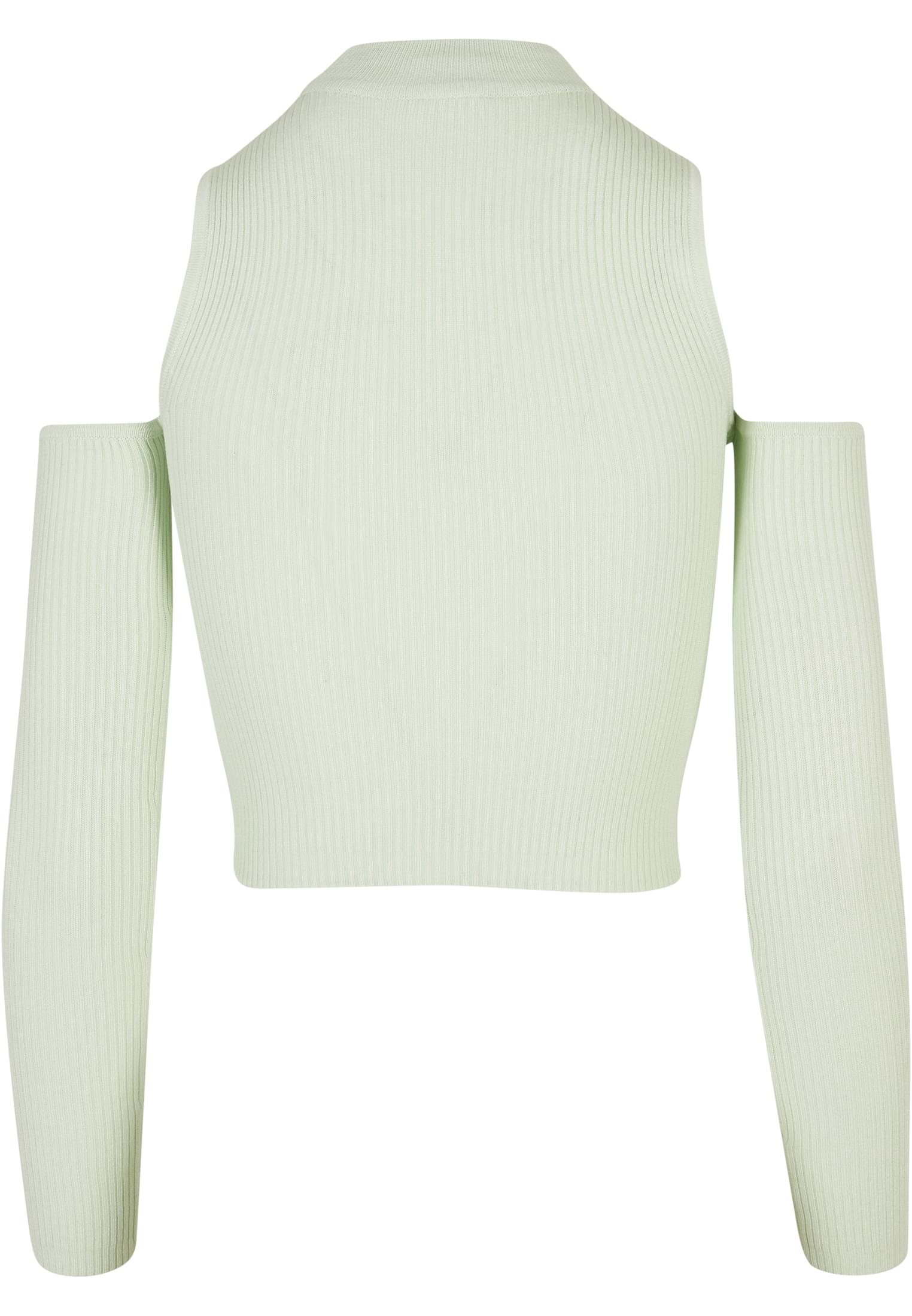 Ladies Rib Knit Cut Out Sleeve Longsleeve | lightmint