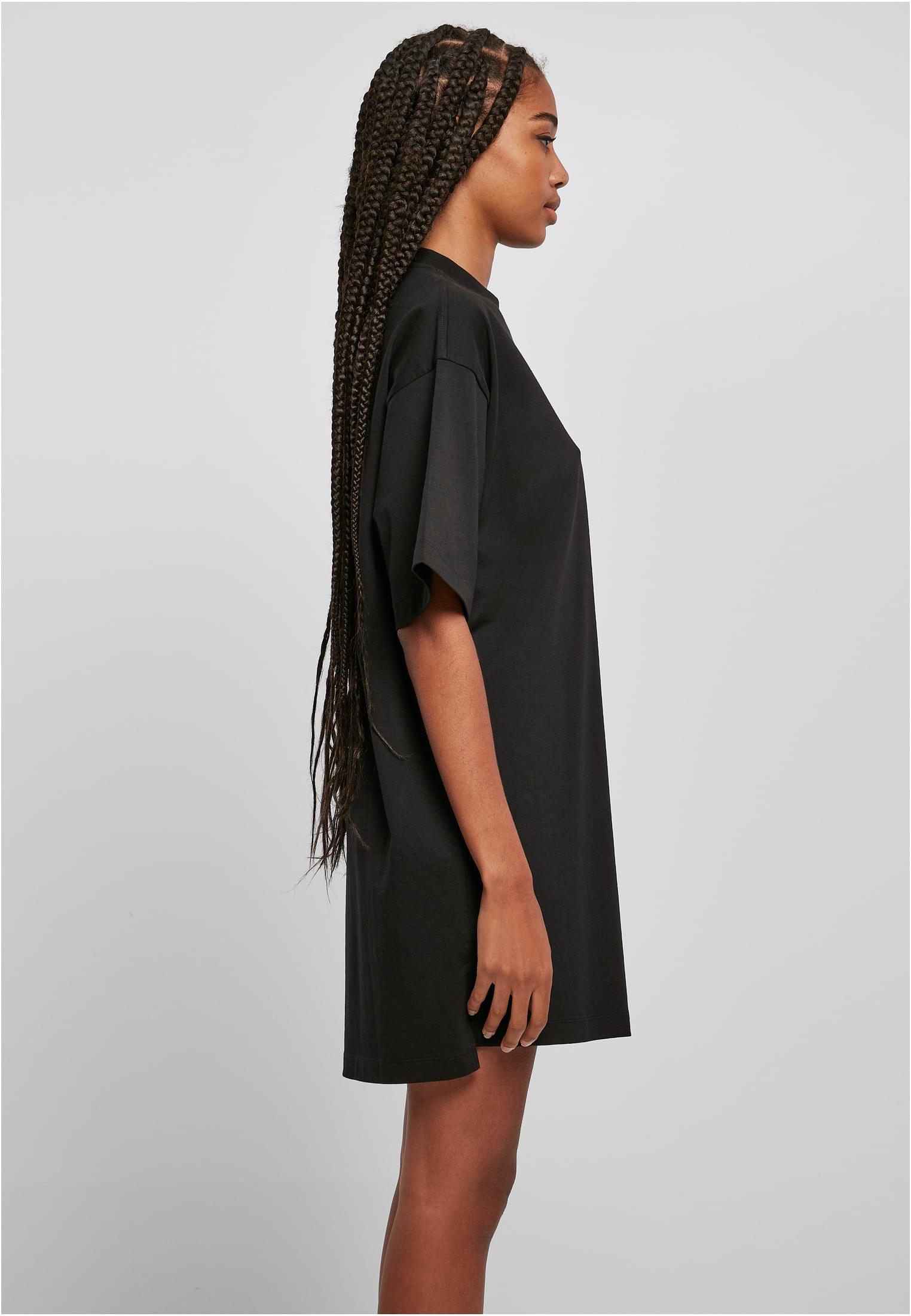 Ladies Organic Heavy Oversized Tee Dress | black