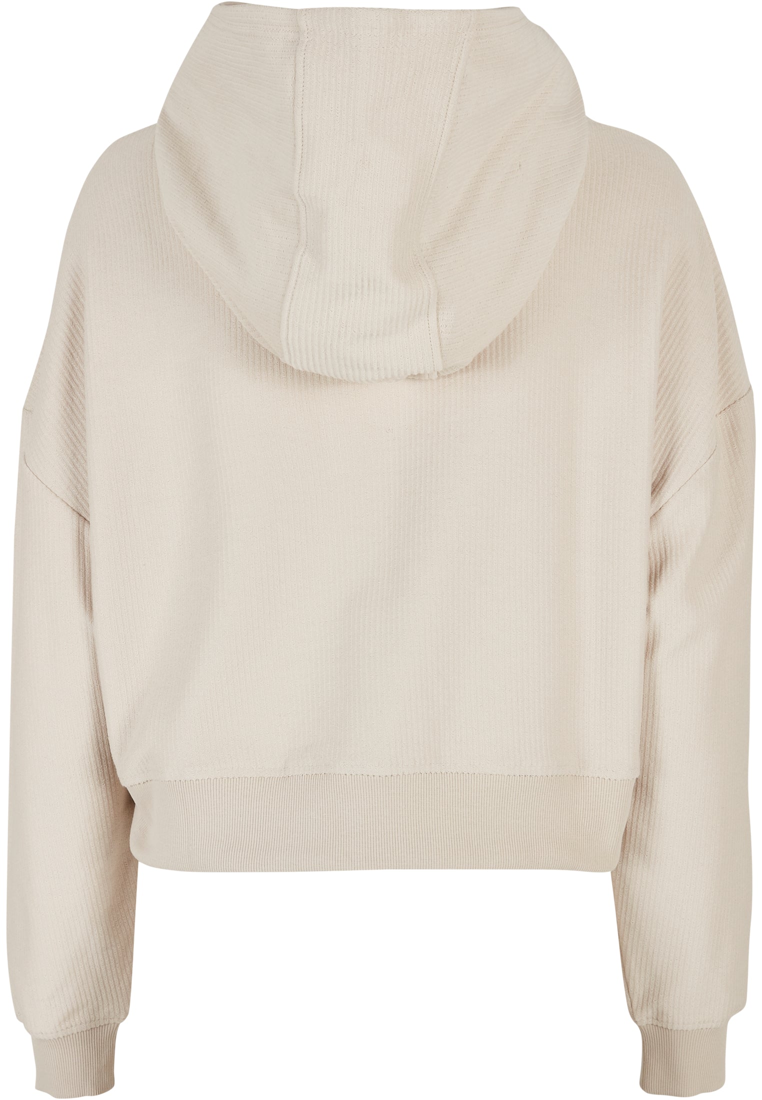 Ladies Oversized Short Rib Hoody | softseagrass