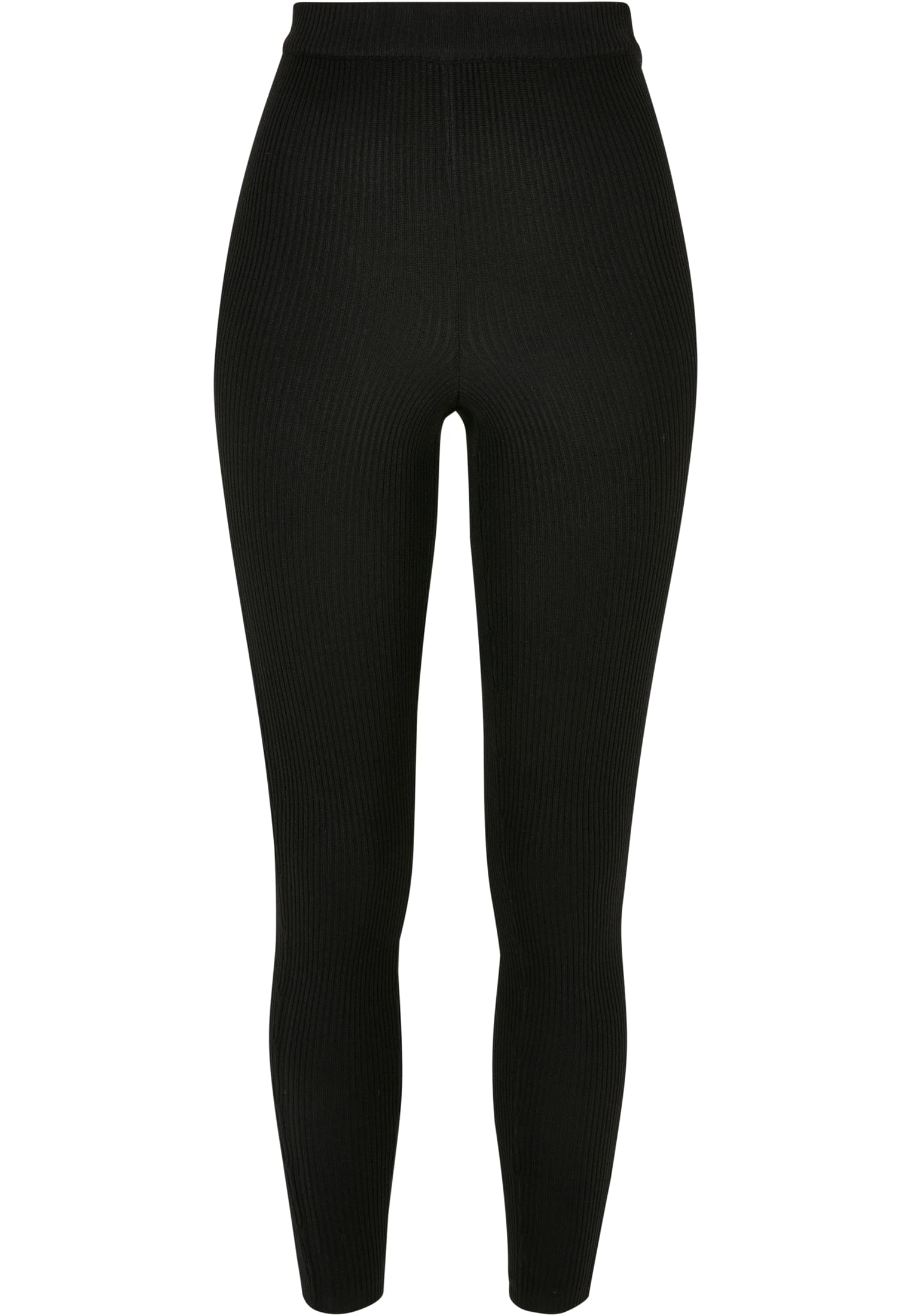 Ladies Rib Knit Leggings | black