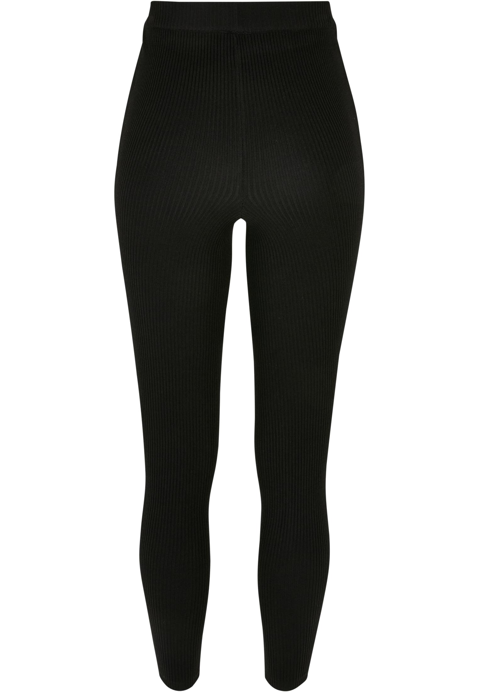 Ladies Rib Knit Leggings | black