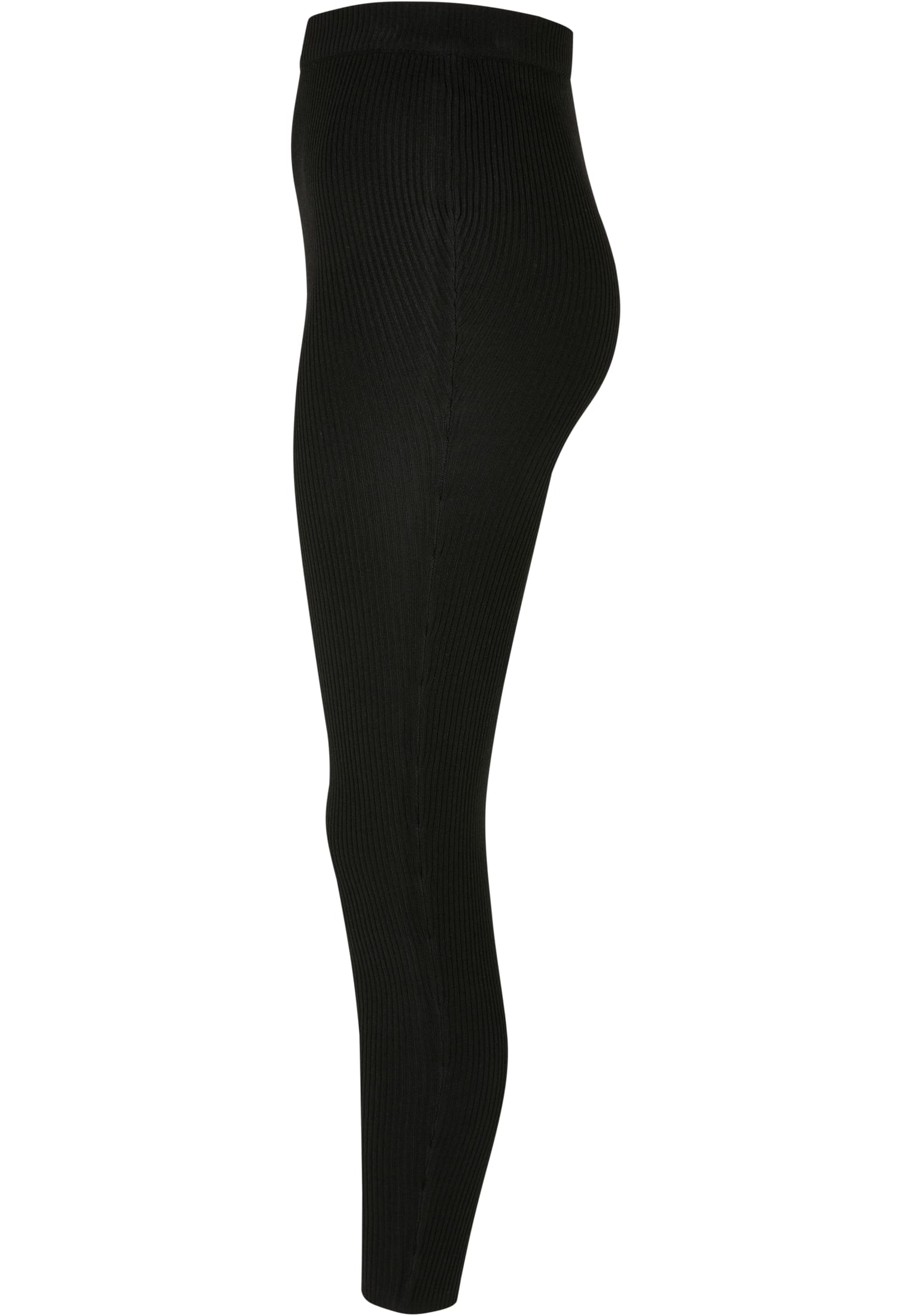 Ladies Rib Knit Leggings | black