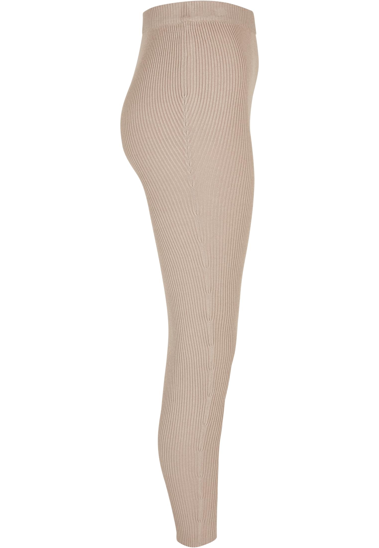 Ladies Rib Knit Leggings | lighttaupe