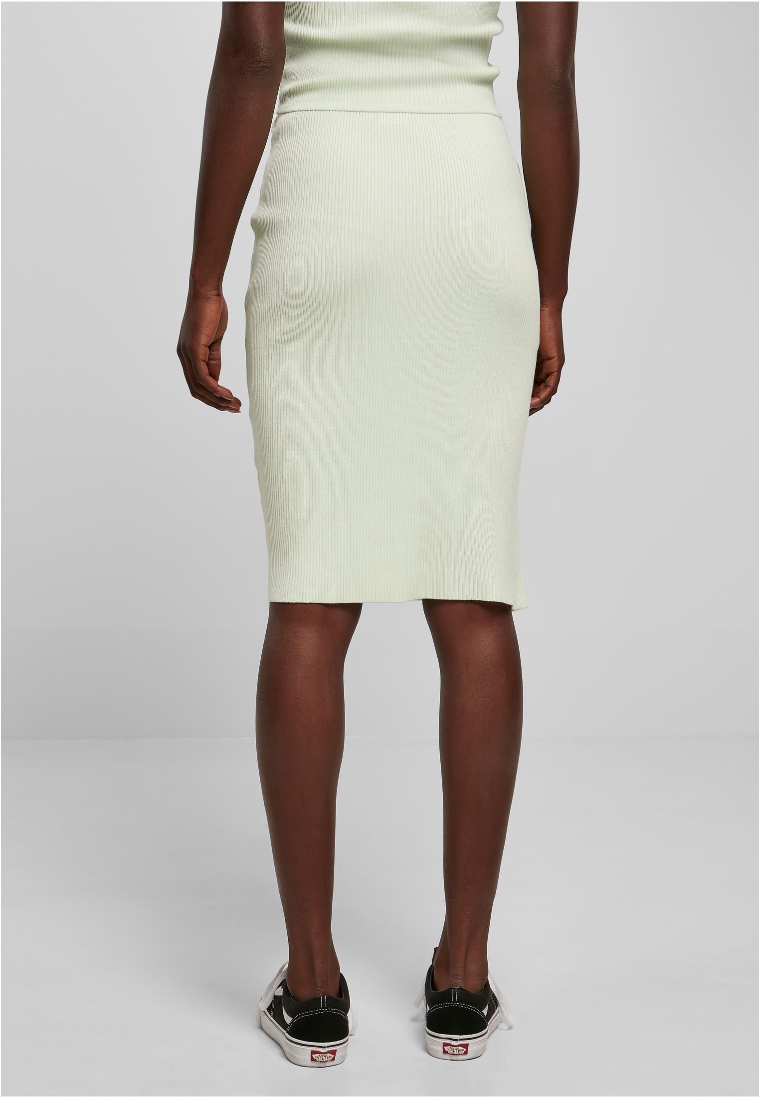 Ladies Rib Knit Midi Skirt | lightmint