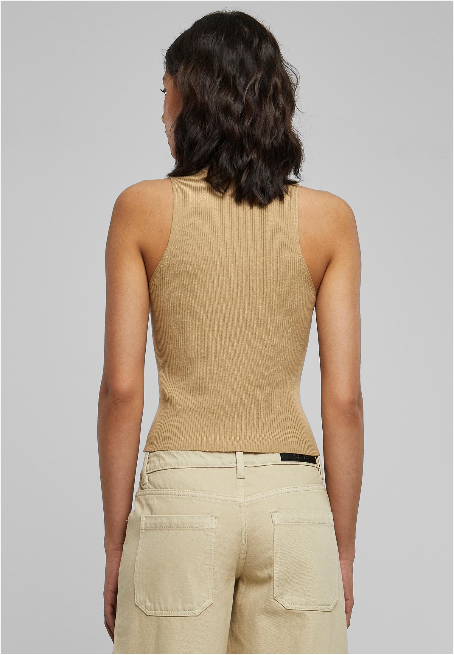 Ladies Short Rib Knit Turtleneck Top | unionbeige