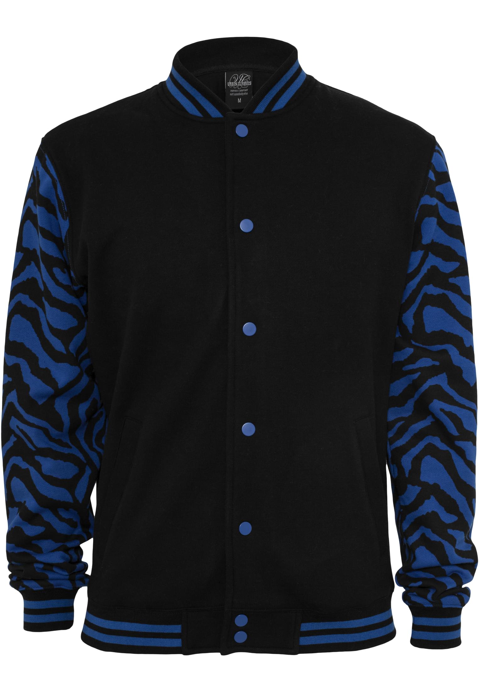 2-tone Zebra College Jacket | roy/blk