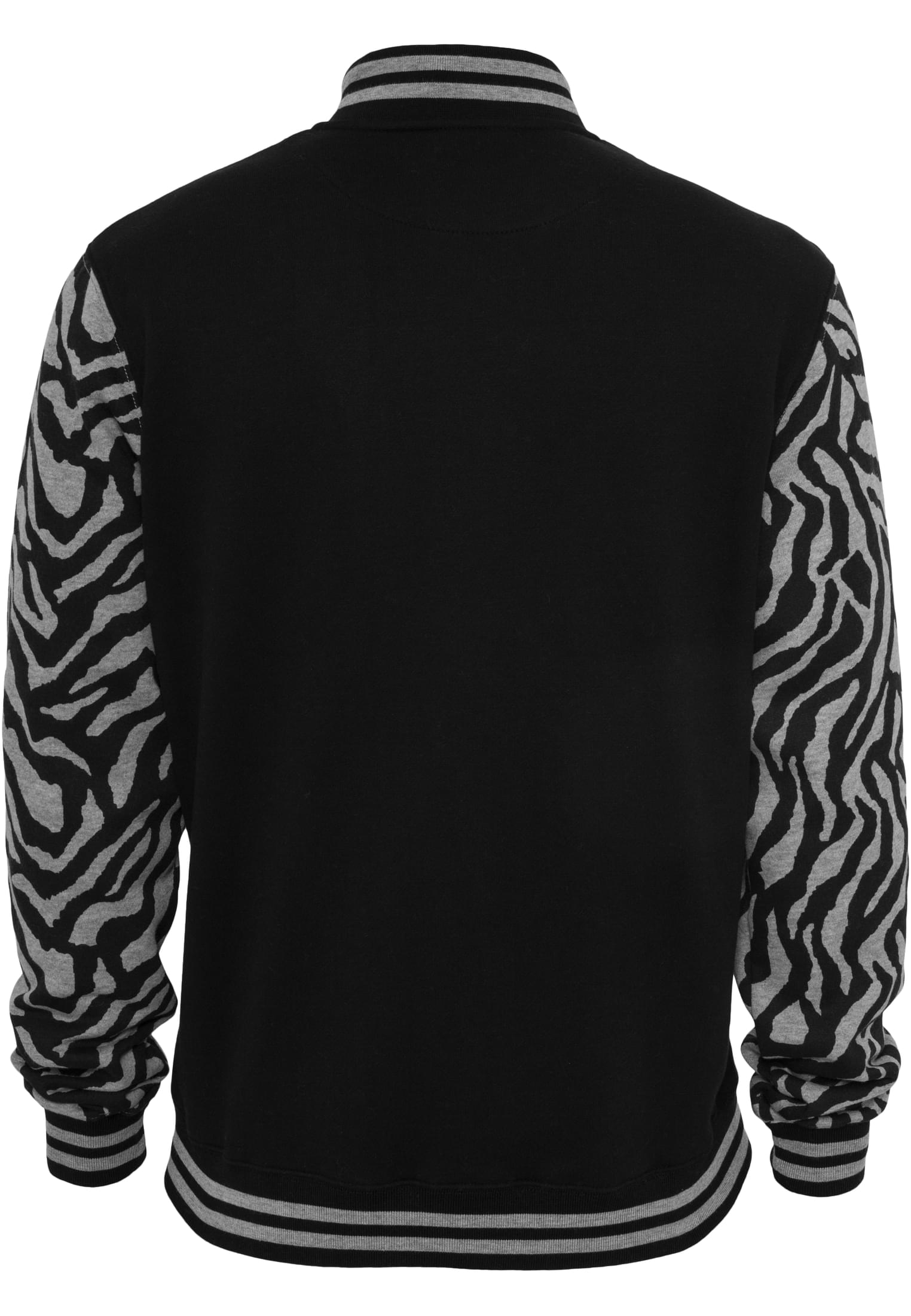 2-tone Zebra College Jacket | gry/blk