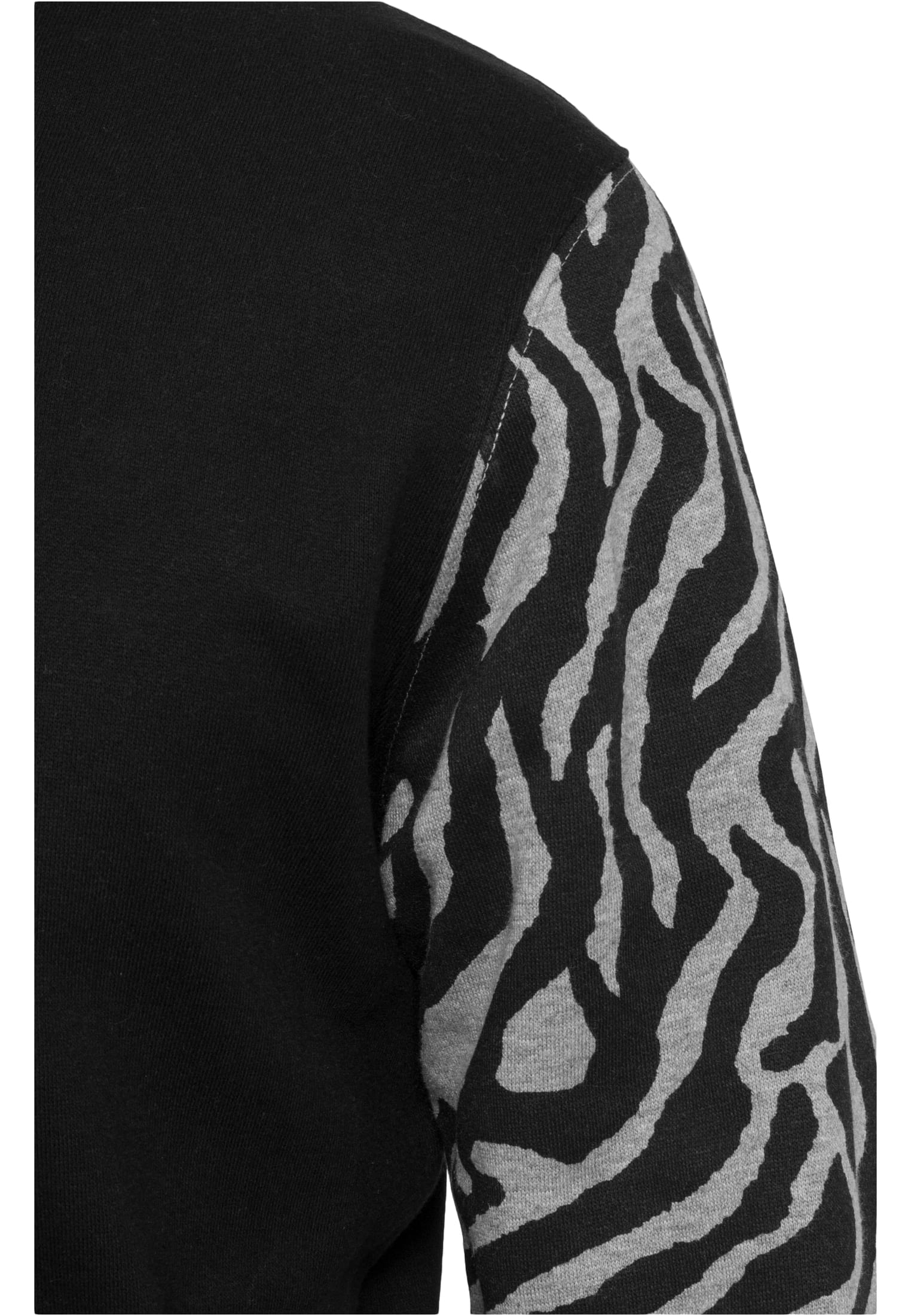 2-tone Zebra College Jacket | gry/blk