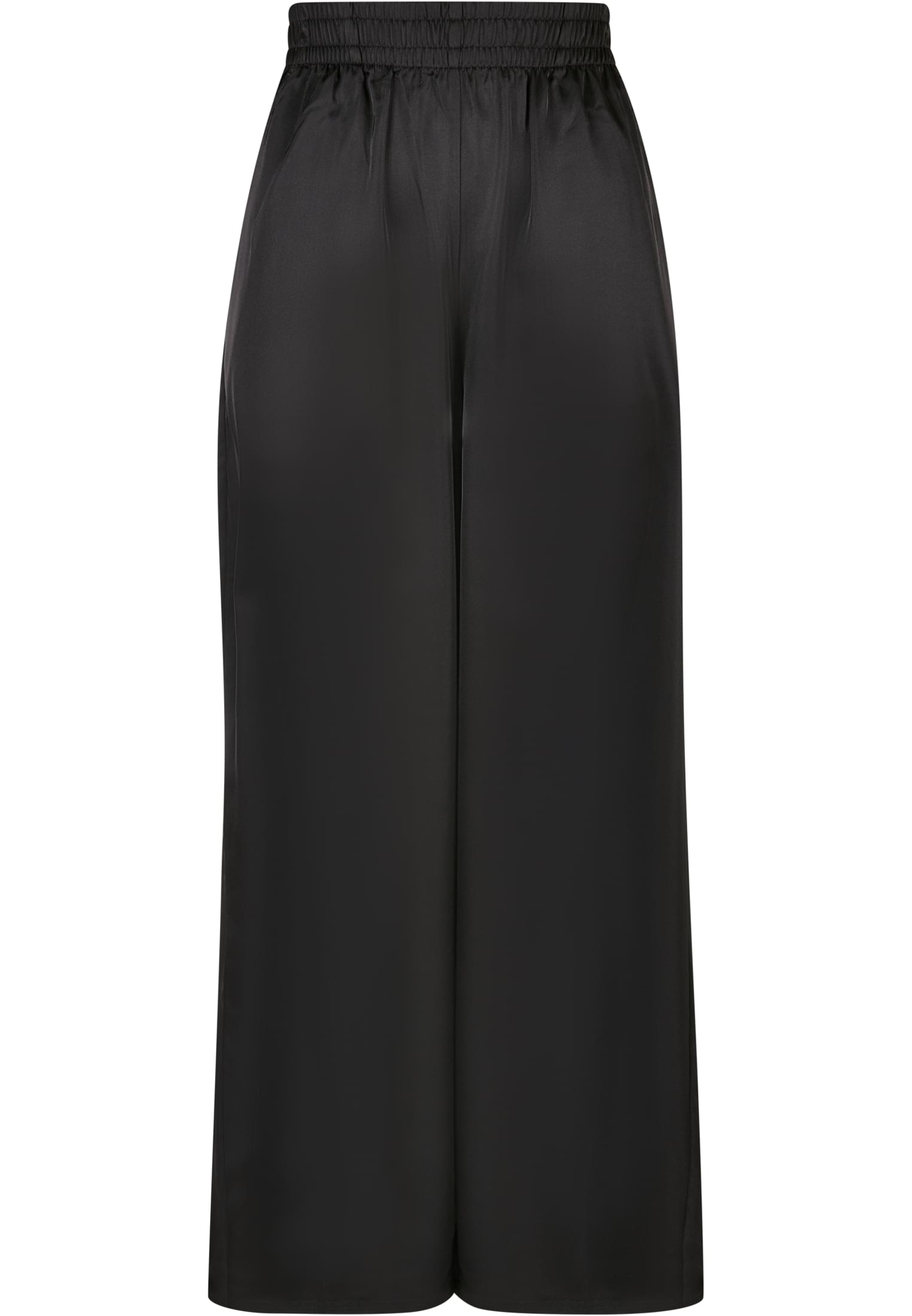 Ladies Satin Wide Leg Pants | black