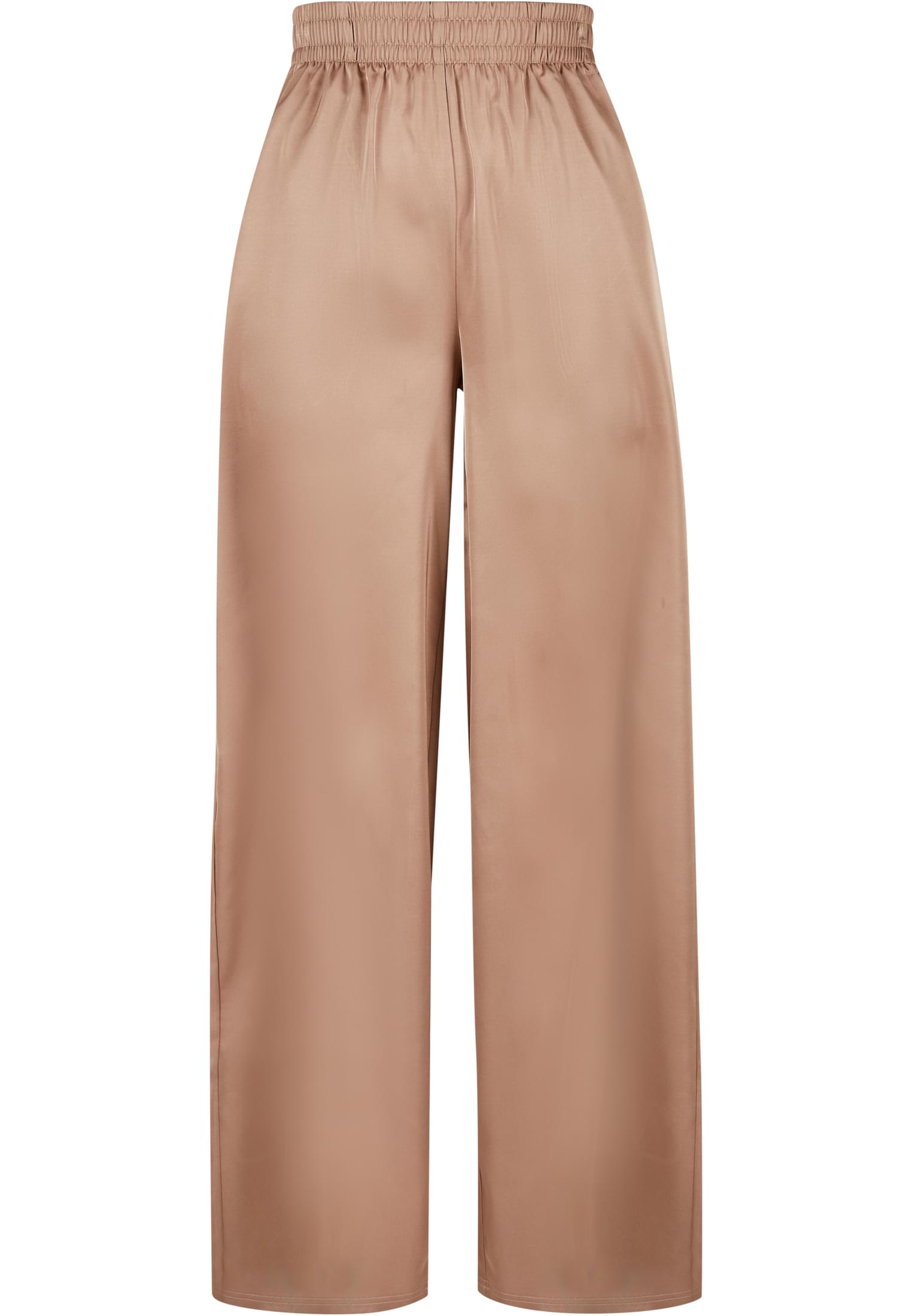 Ladies Satin Wide Leg Pants | softtaupe