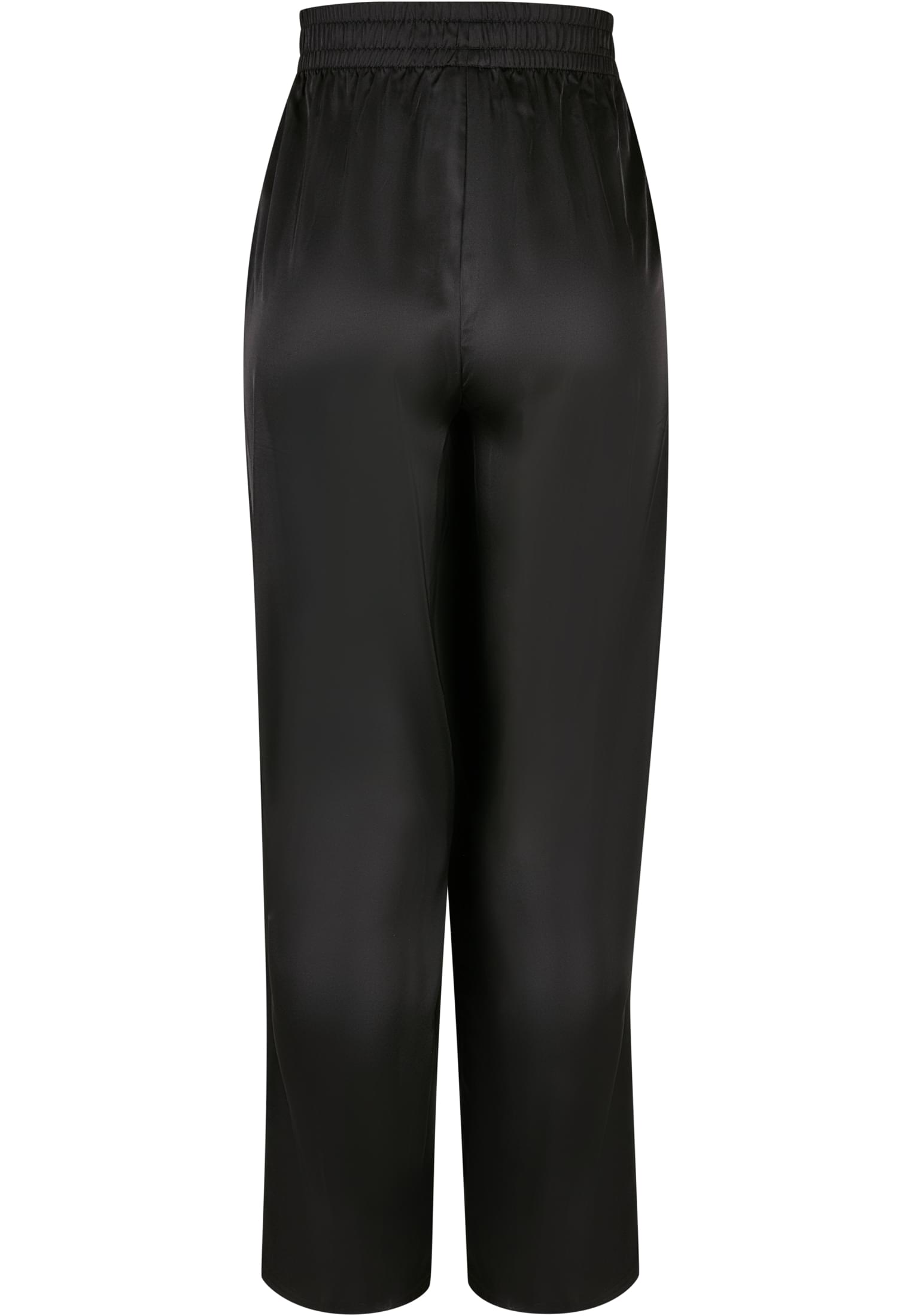 Ladies Satin Wide Leg Pants | black