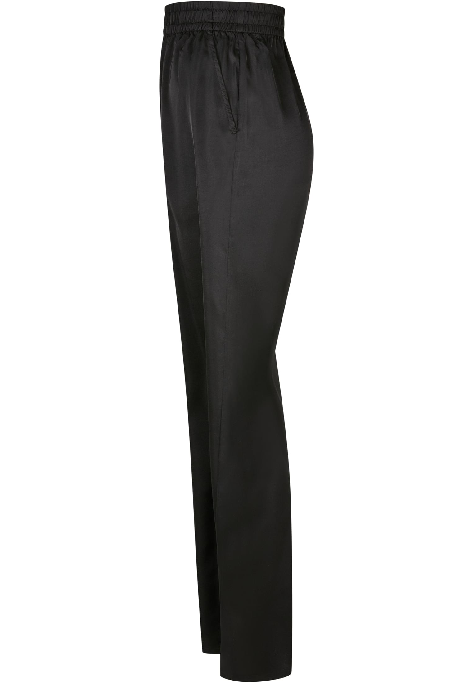 Ladies Satin Wide Leg Pants | black