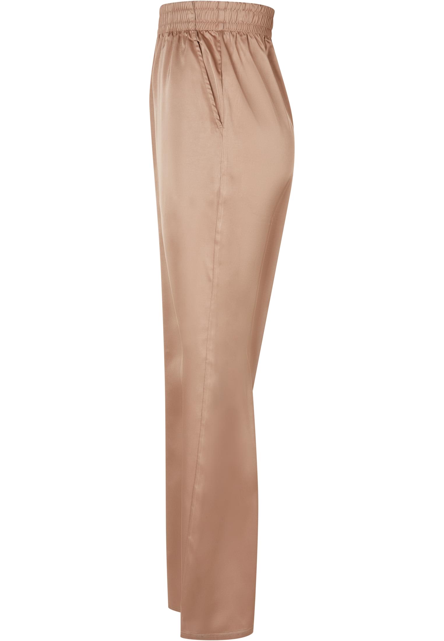 Ladies Satin Wide Leg Pants | softtaupe