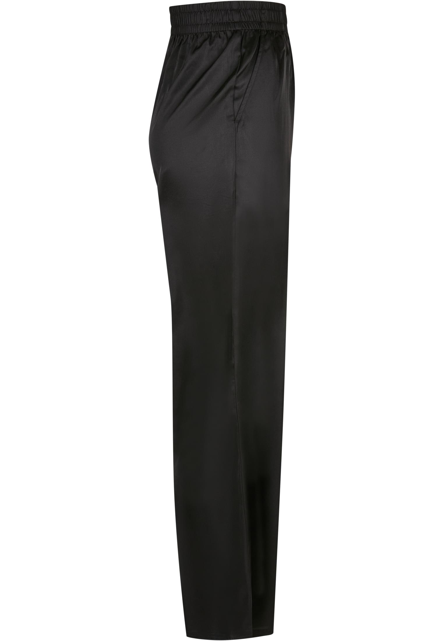 Ladies Satin Wide Leg Pants | black