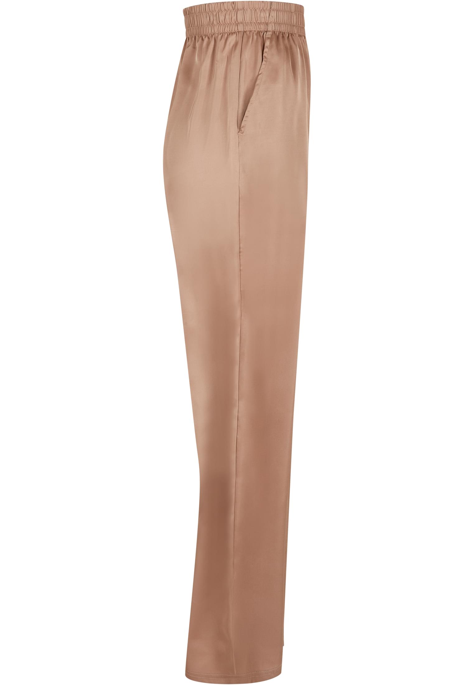 Ladies Satin Wide Leg Pants | softtaupe