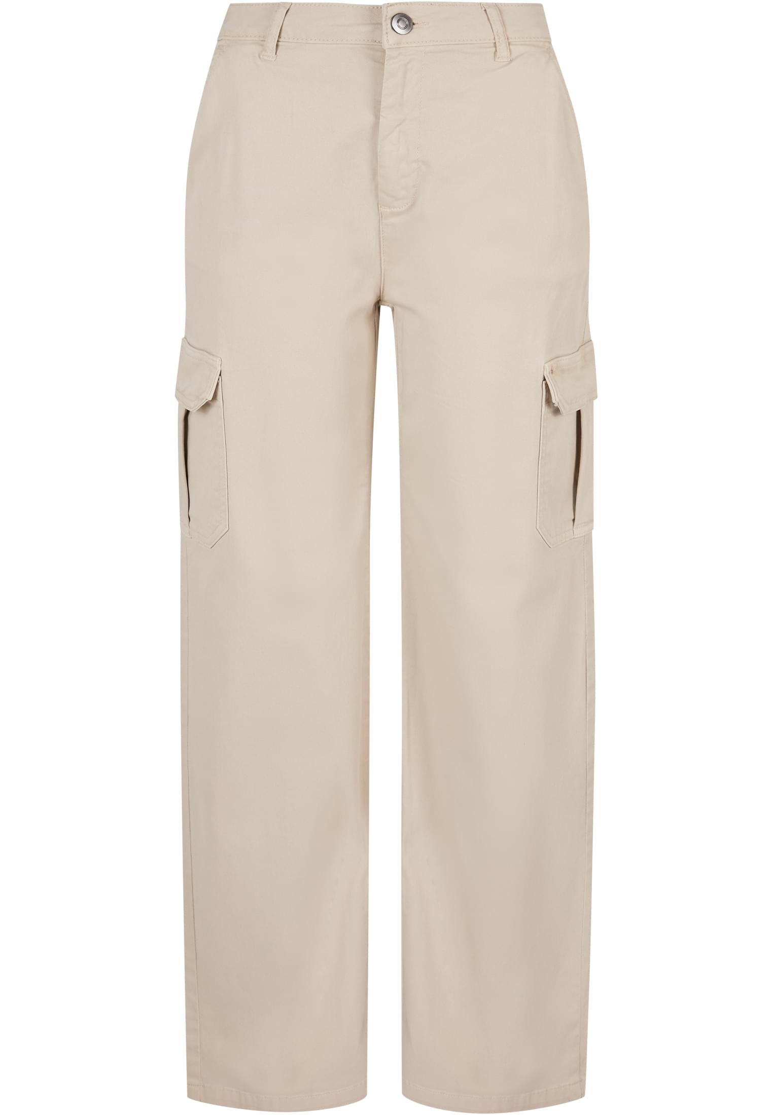 Ladies High Waist Straight Cargo Pants | softseagrass