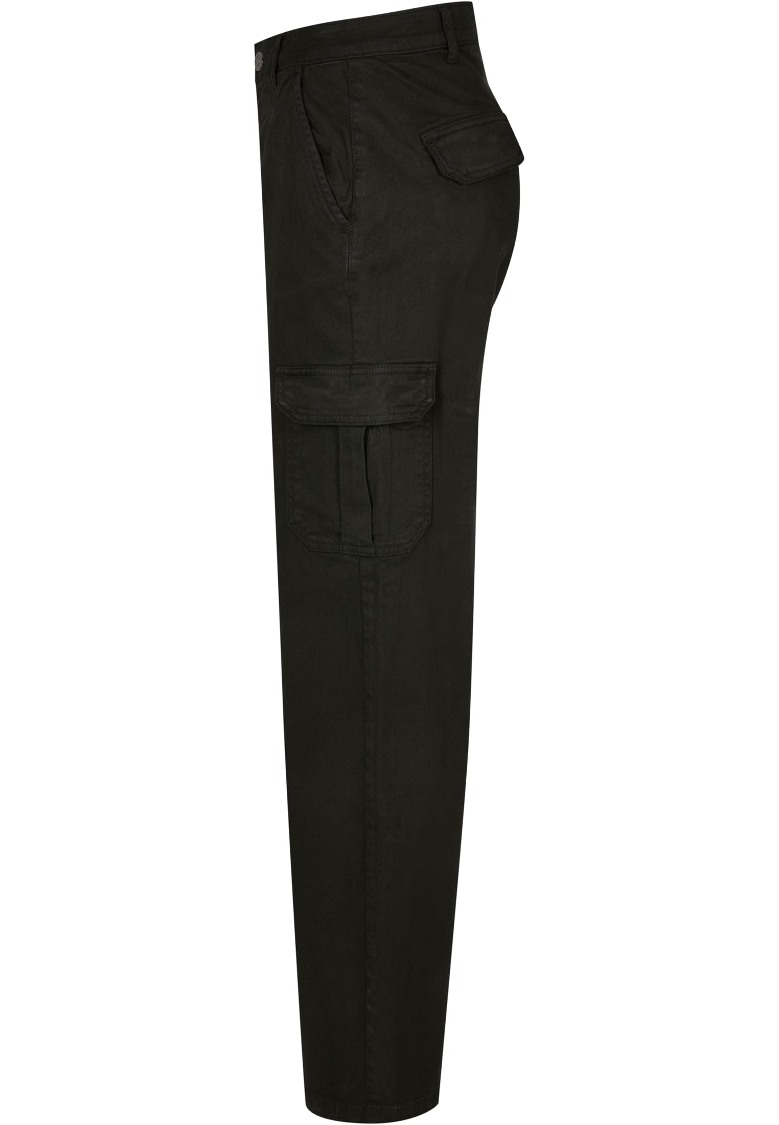 Ladies High Waist Straight Cargo Pants | black