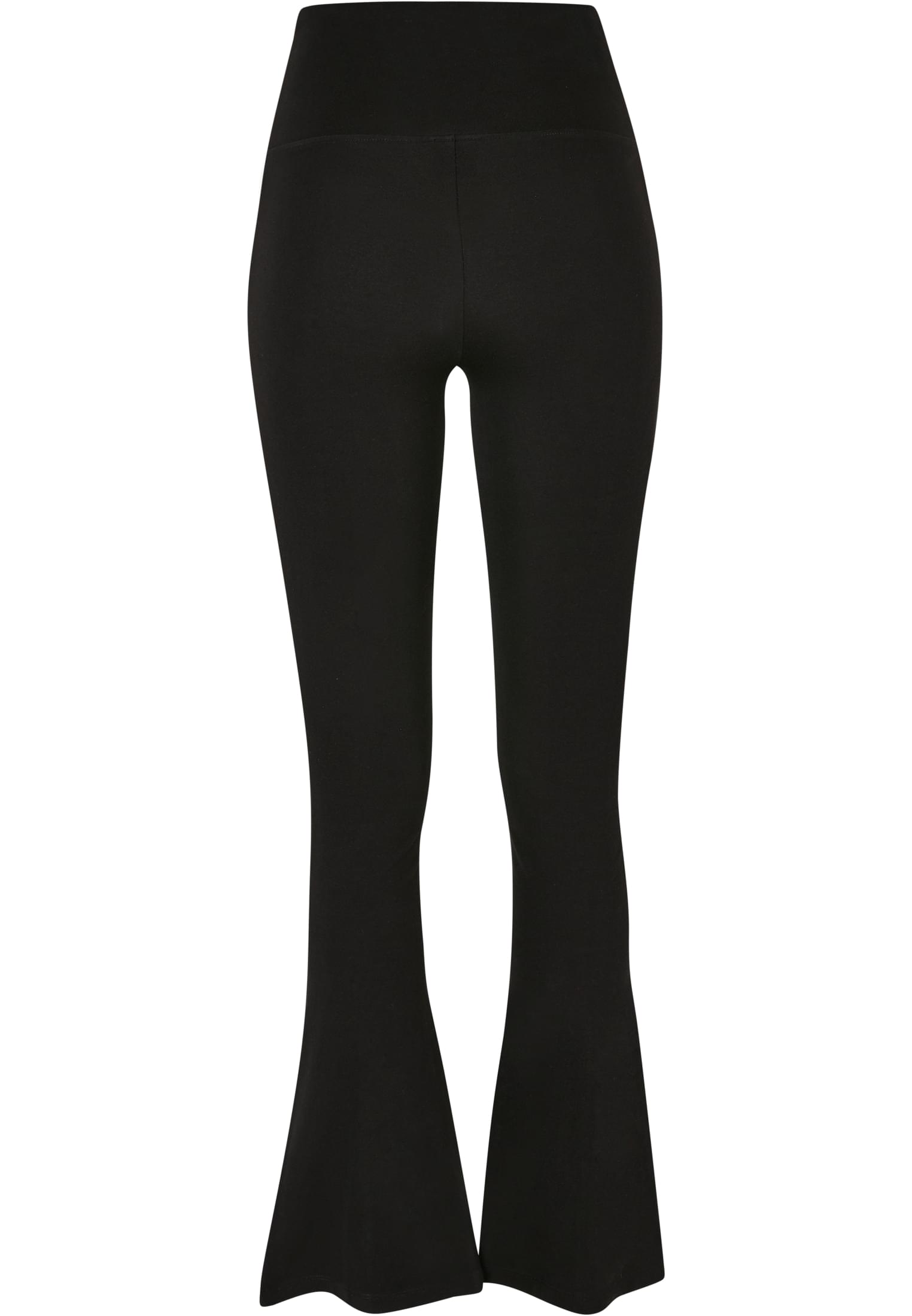 Ladies Organic Stretch Jersey Front Slit Leggings | black