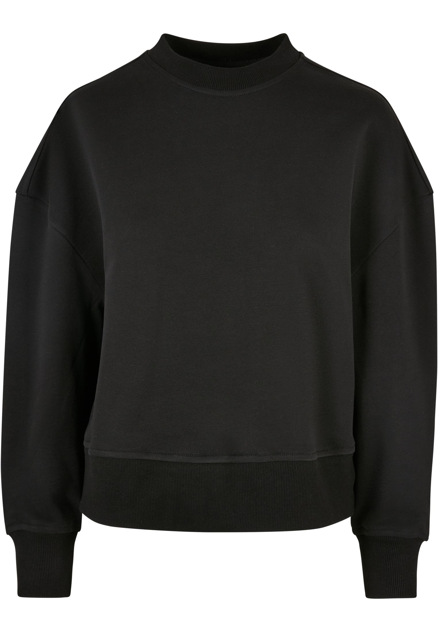 Ladies Oversized Terry Crewneck | black