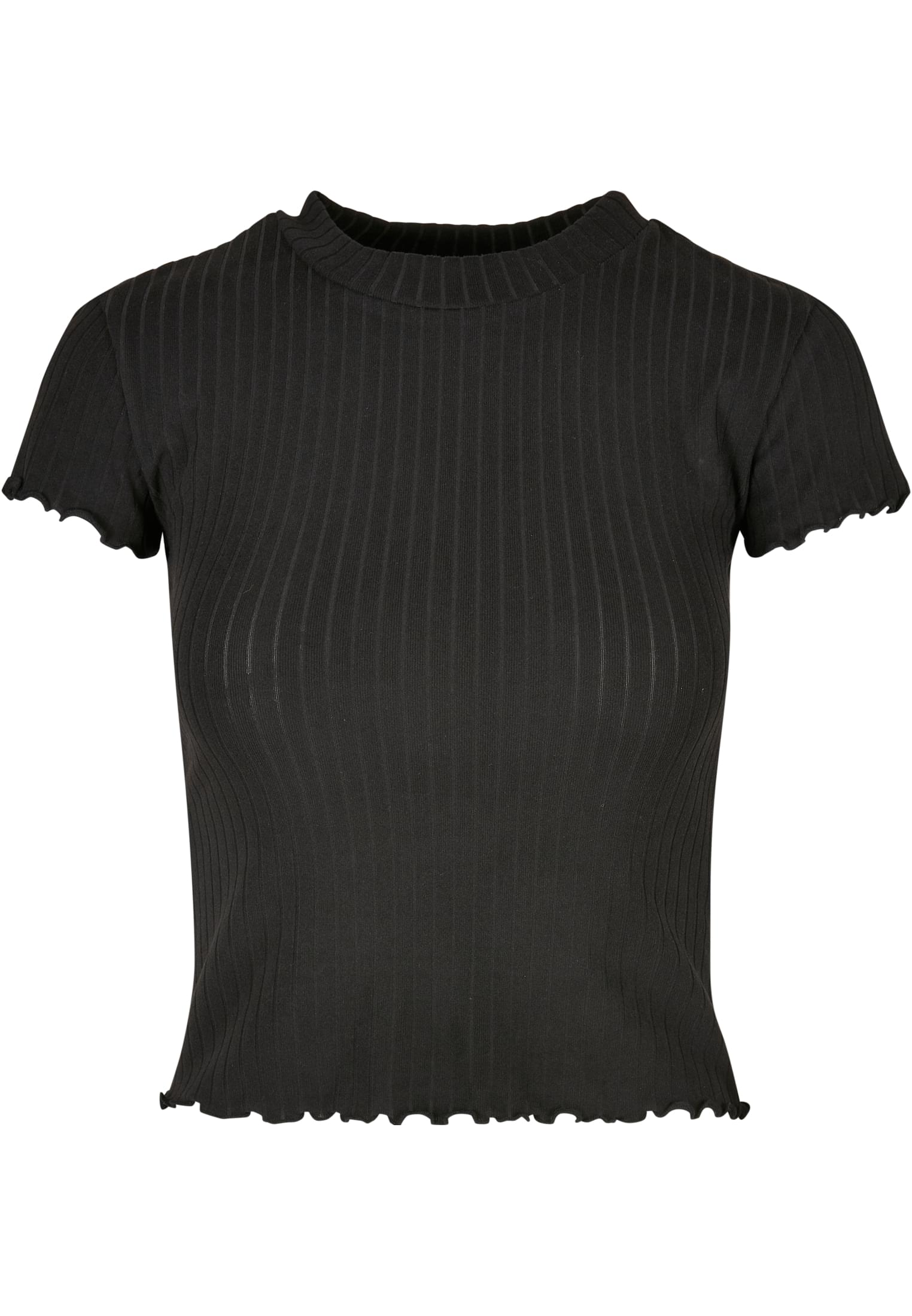 Ladies Short Rib Tee | black