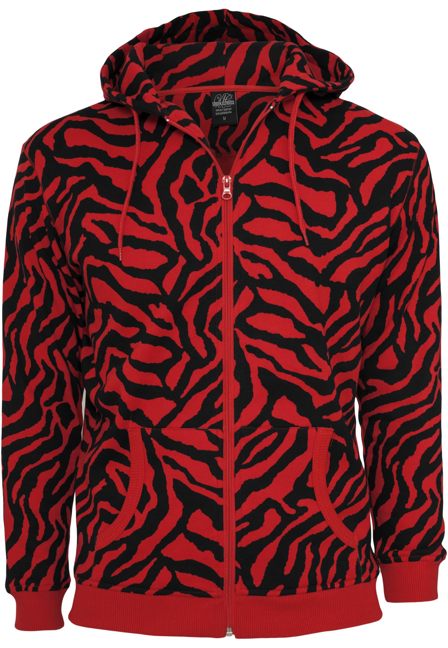 Zebra Zip Hoody | red/blk