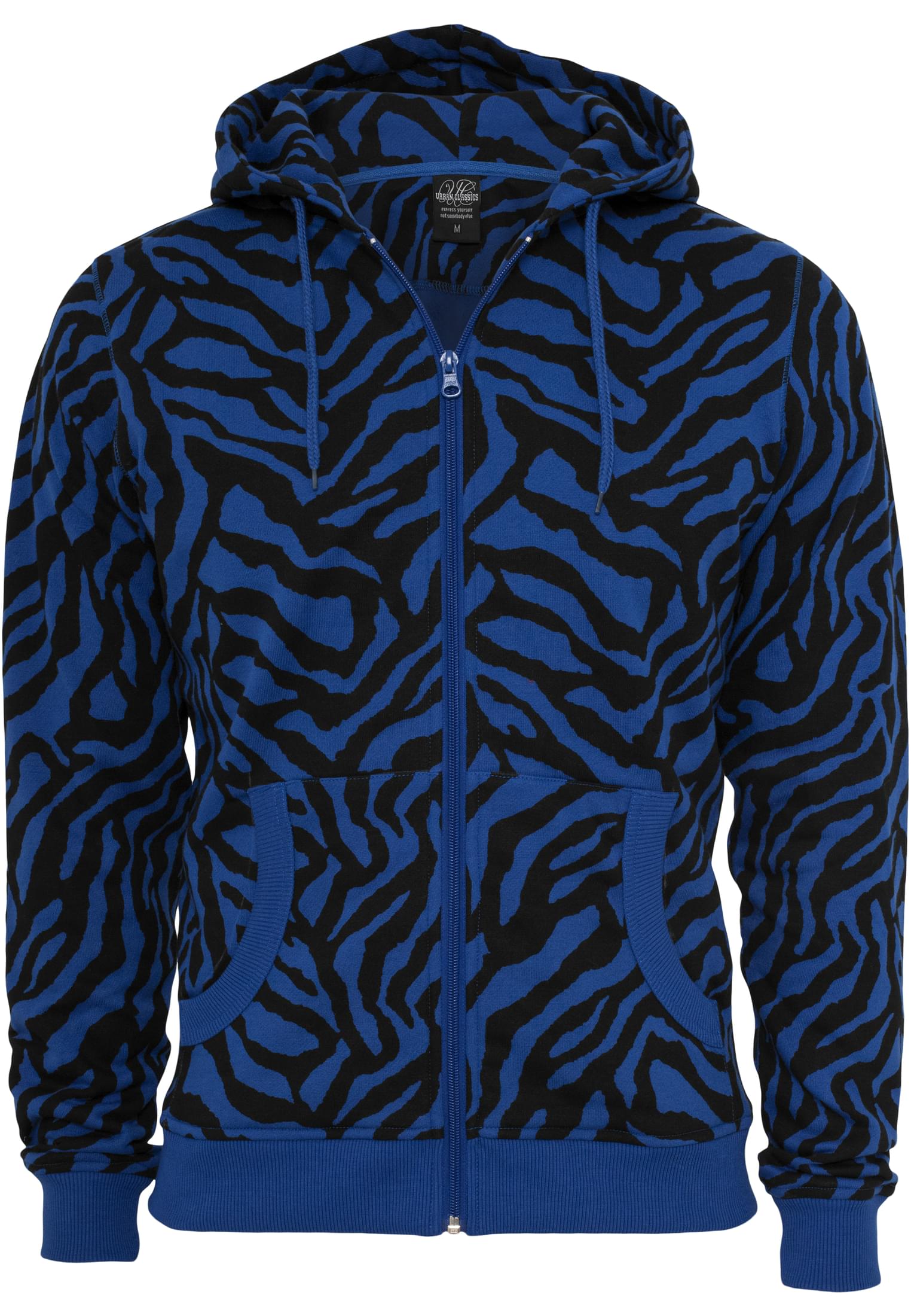 Zebra Zip Hoody | roy/blk