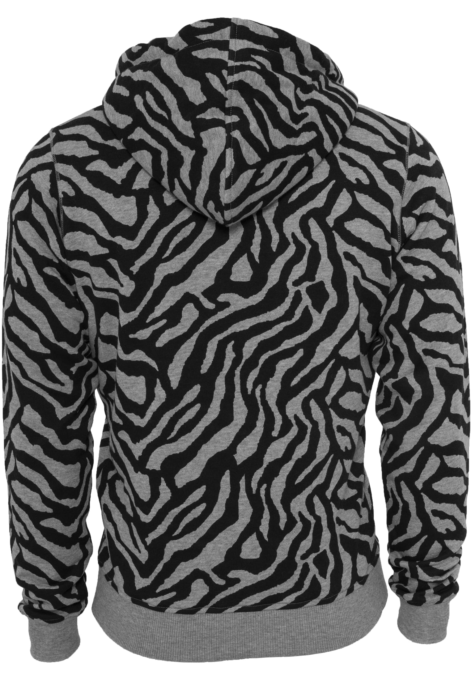 Zebra Zip Hoody | gry/blk