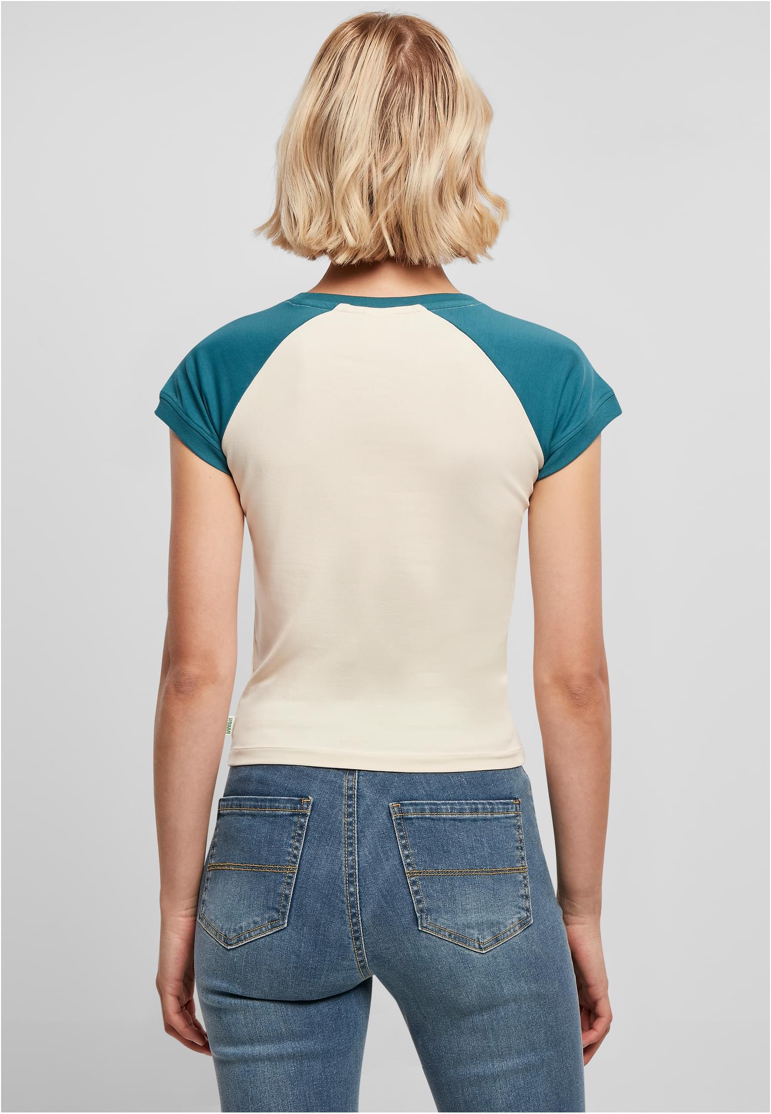 Ladies Organic Stretch Short Retro Baseball Tee | whitesand/jasper