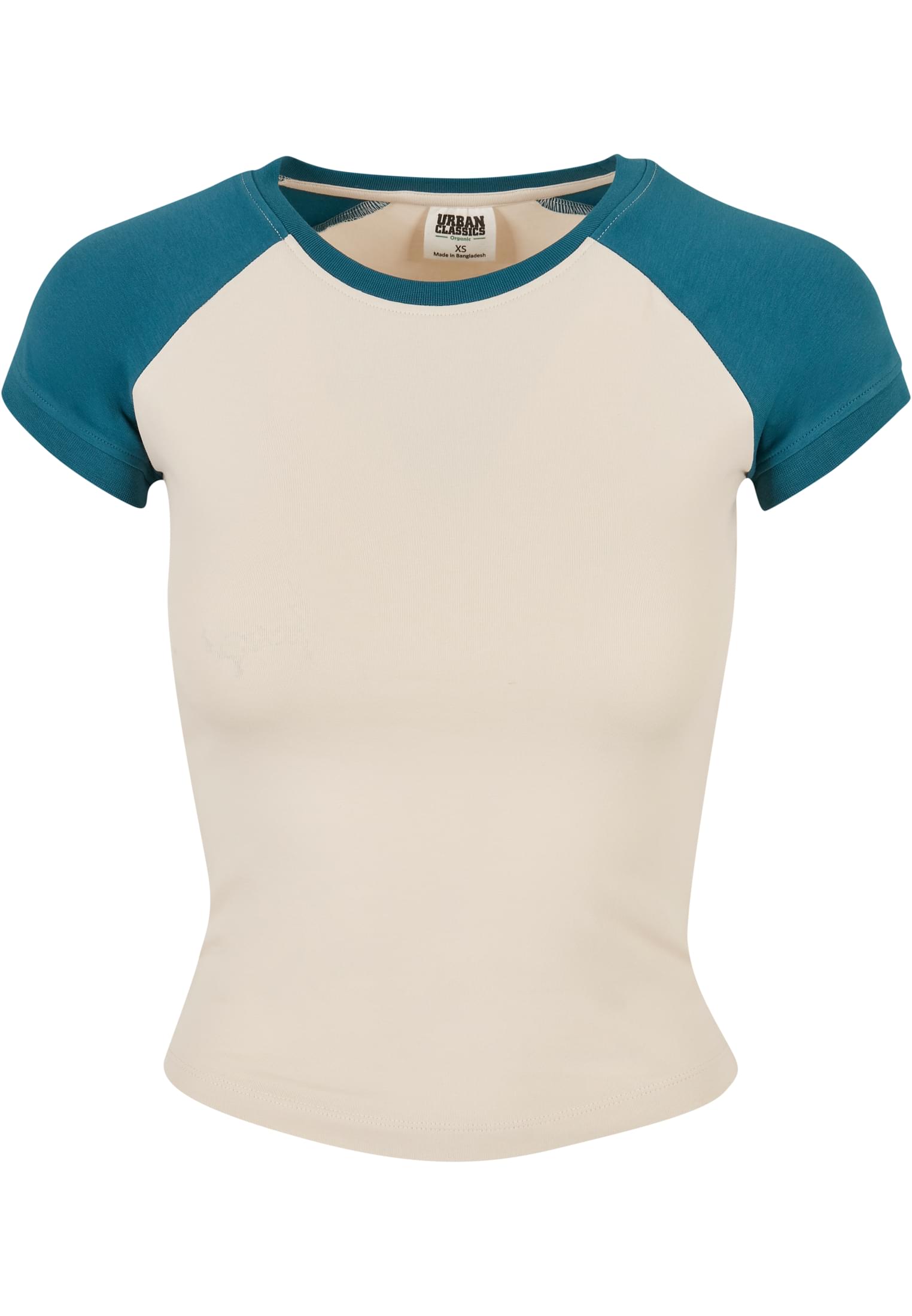 Ladies Organic Stretch Short Retro Baseball Tee | whitesand/jasper