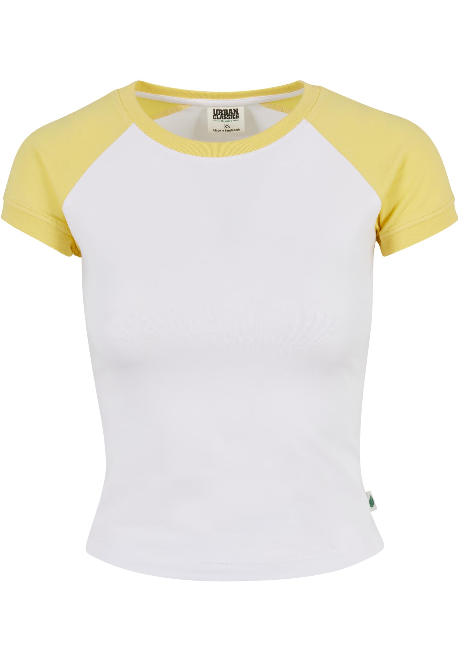 Ladies Organic Stretch Short Retro Baseball Tee | white/vintagesun