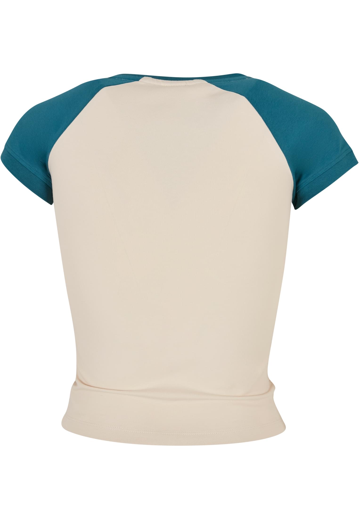 Ladies Organic Stretch Short Retro Baseball Tee | whitesand/jasper