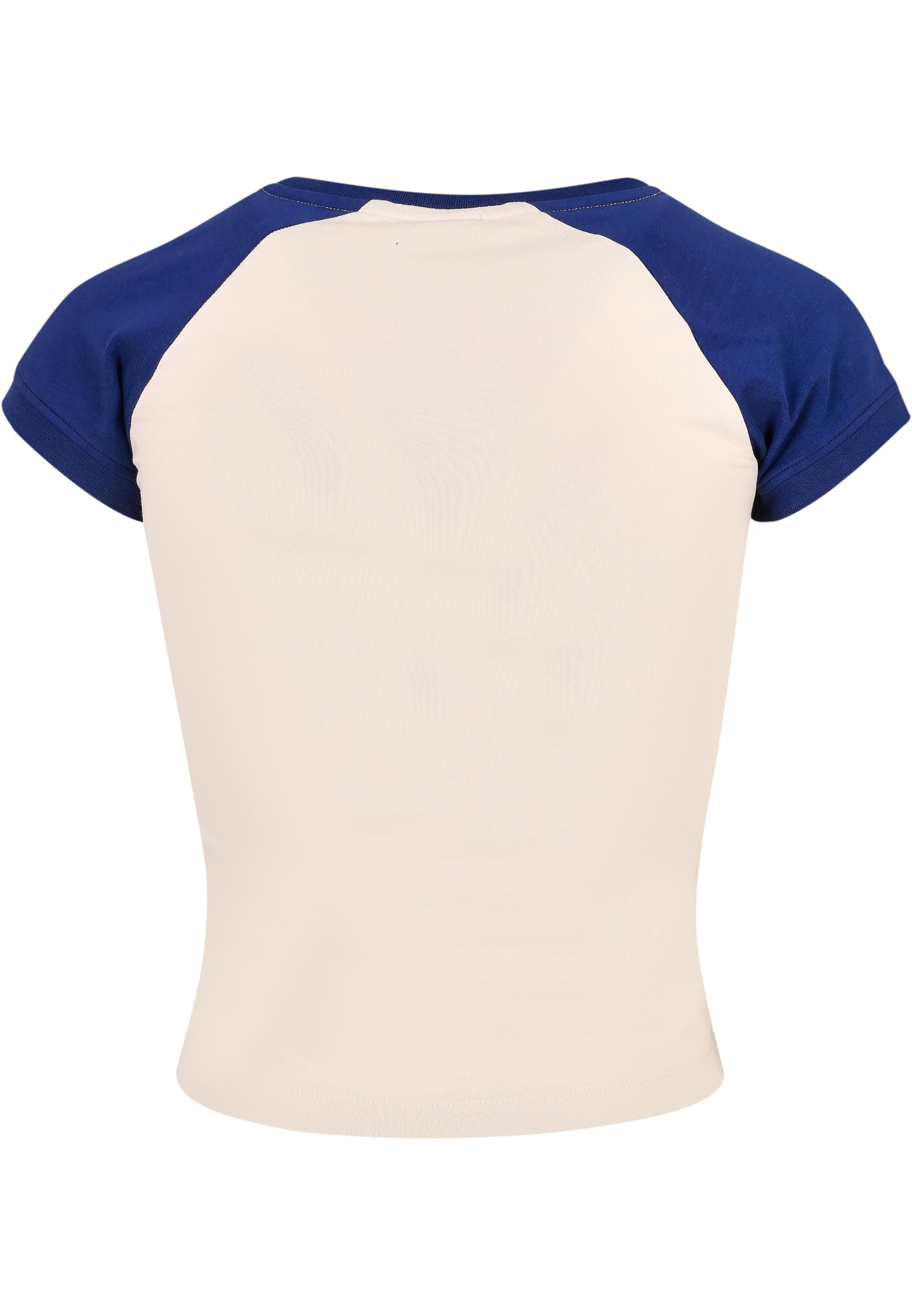 Ladies Organic Stretch Short Retro Baseball Tee | whitesand/spaceblue