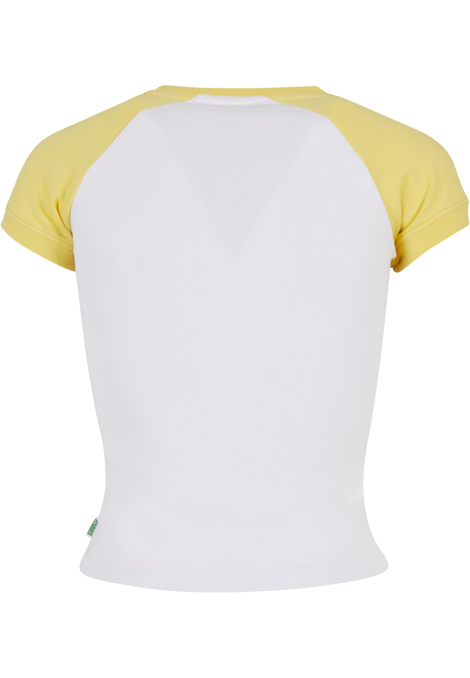 Ladies Organic Stretch Short Retro Baseball Tee | white/vintagesun