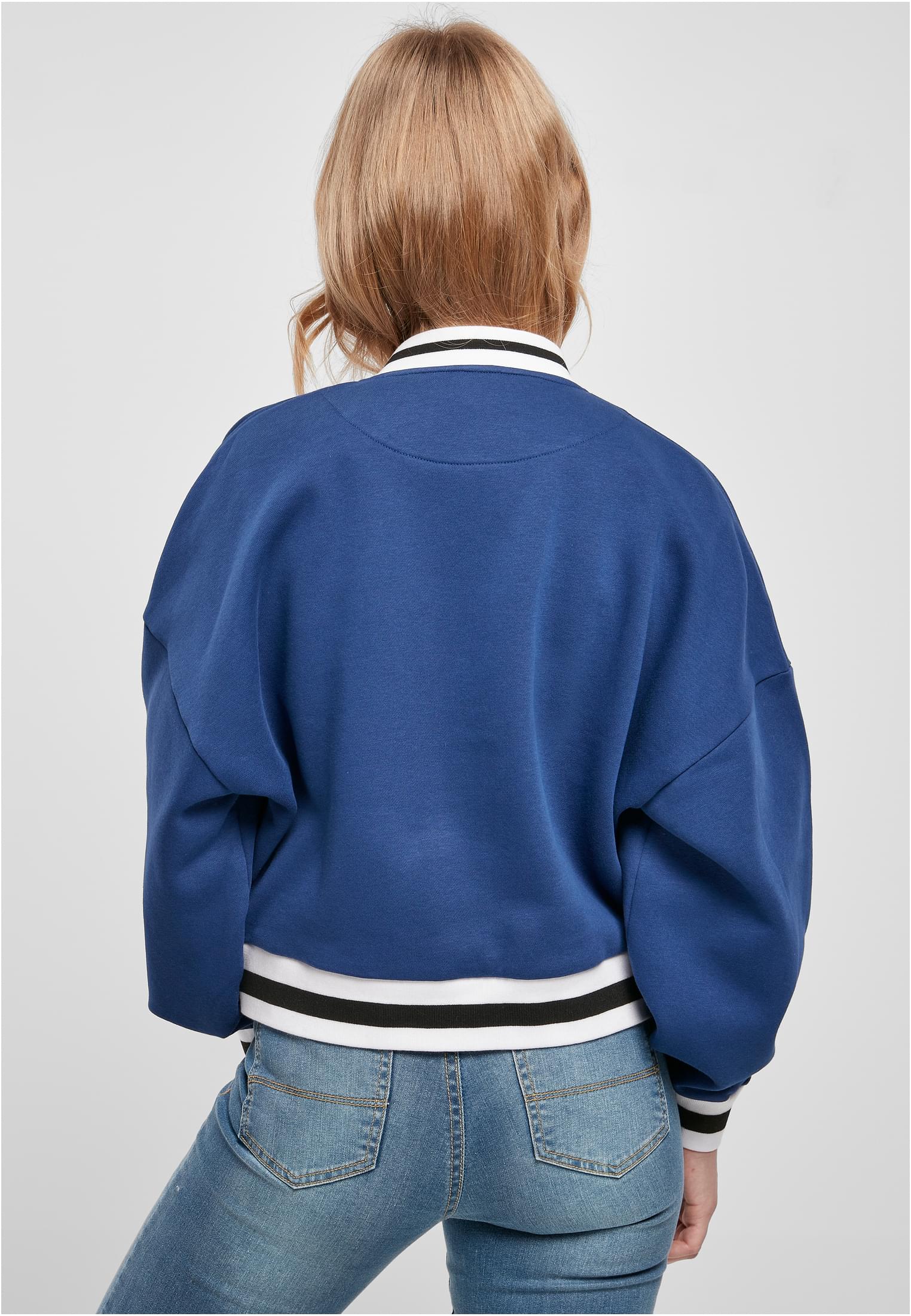 Ladies Oversized College Sweat Jacket | spaceblue