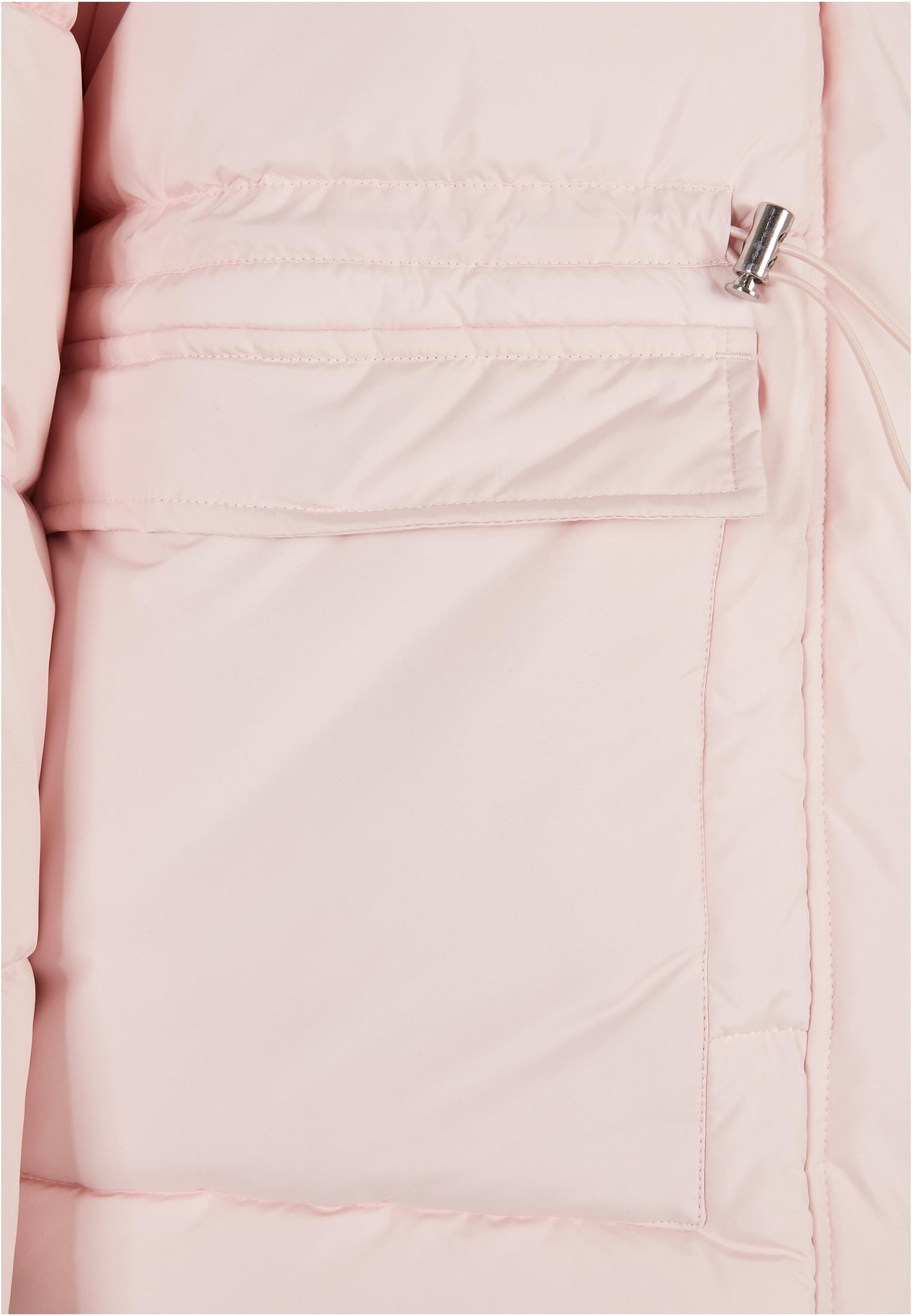 Ladies Waisted Puffer Jacket | pink