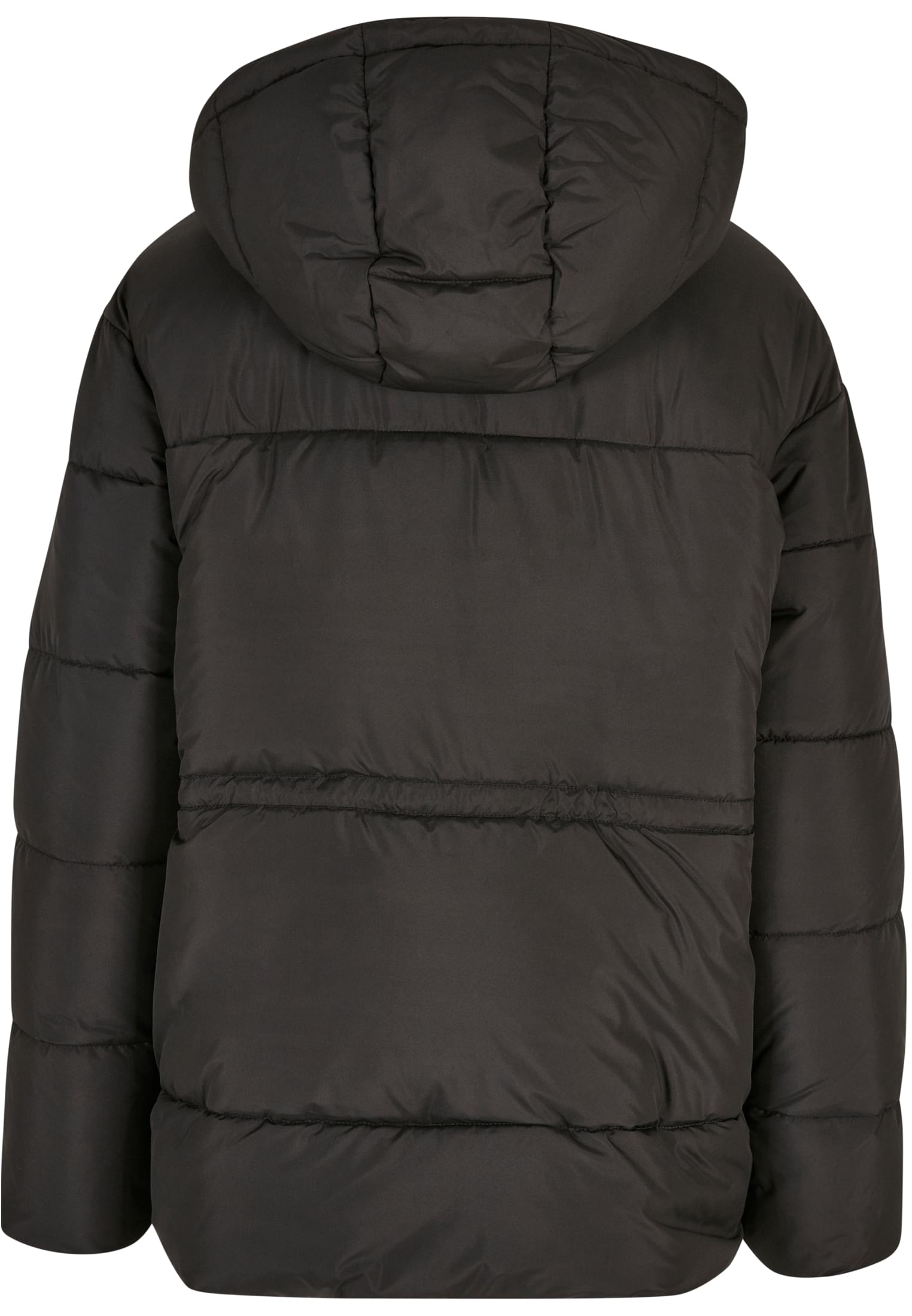 Ladies Waisted Puffer Jacket | black