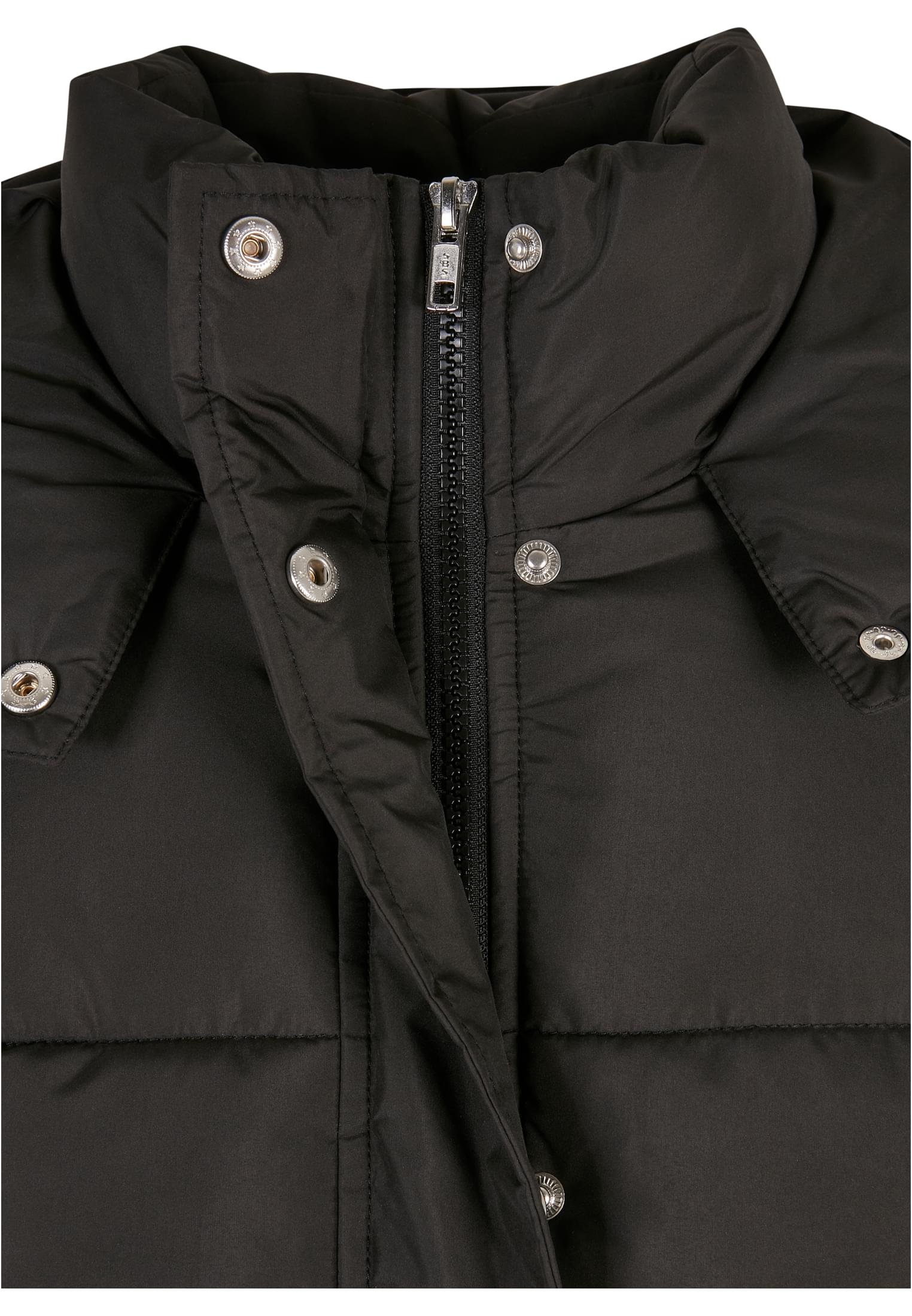 Ladies Waisted Puffer Jacket | black