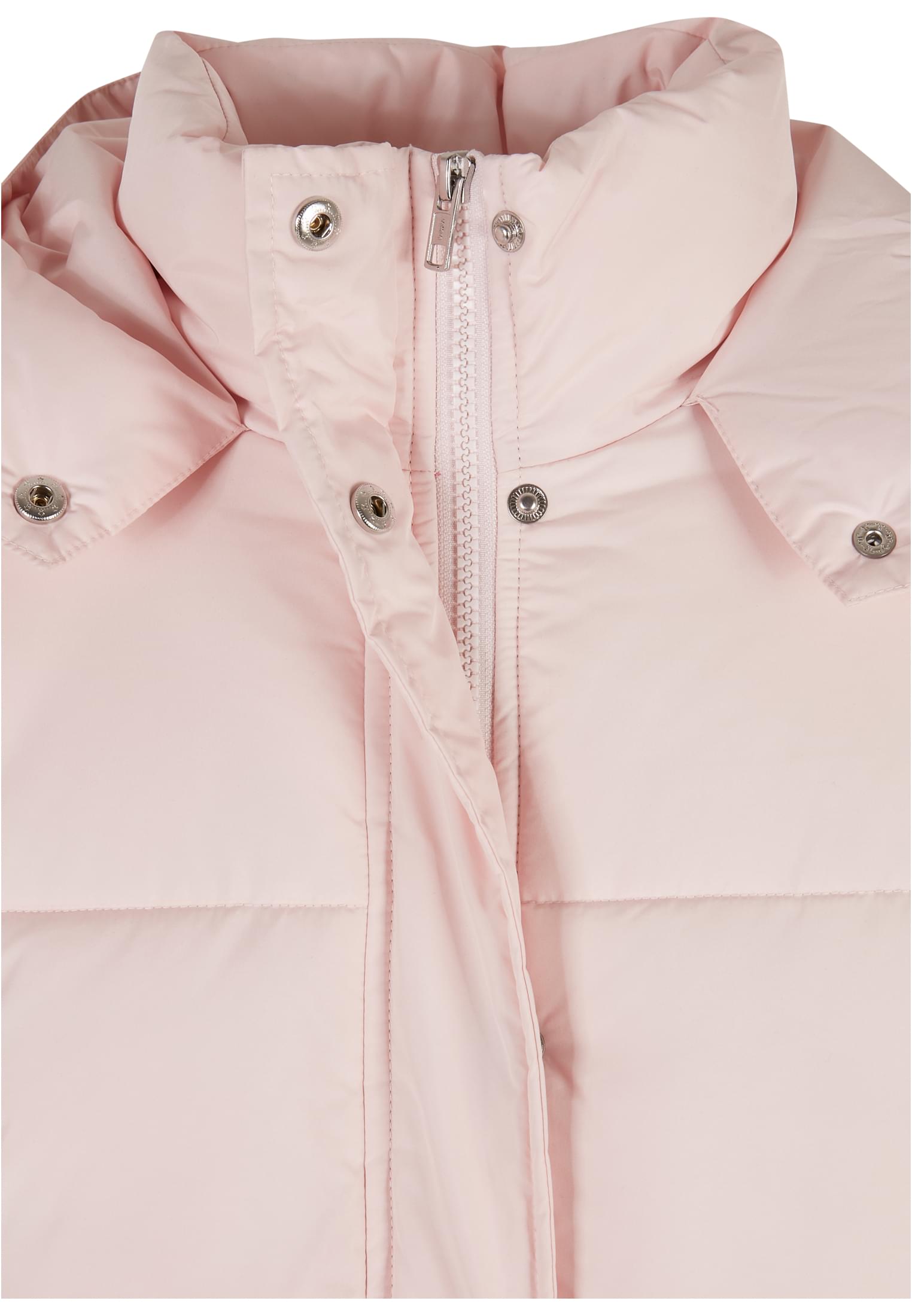 Ladies Waisted Puffer Jacket | pink