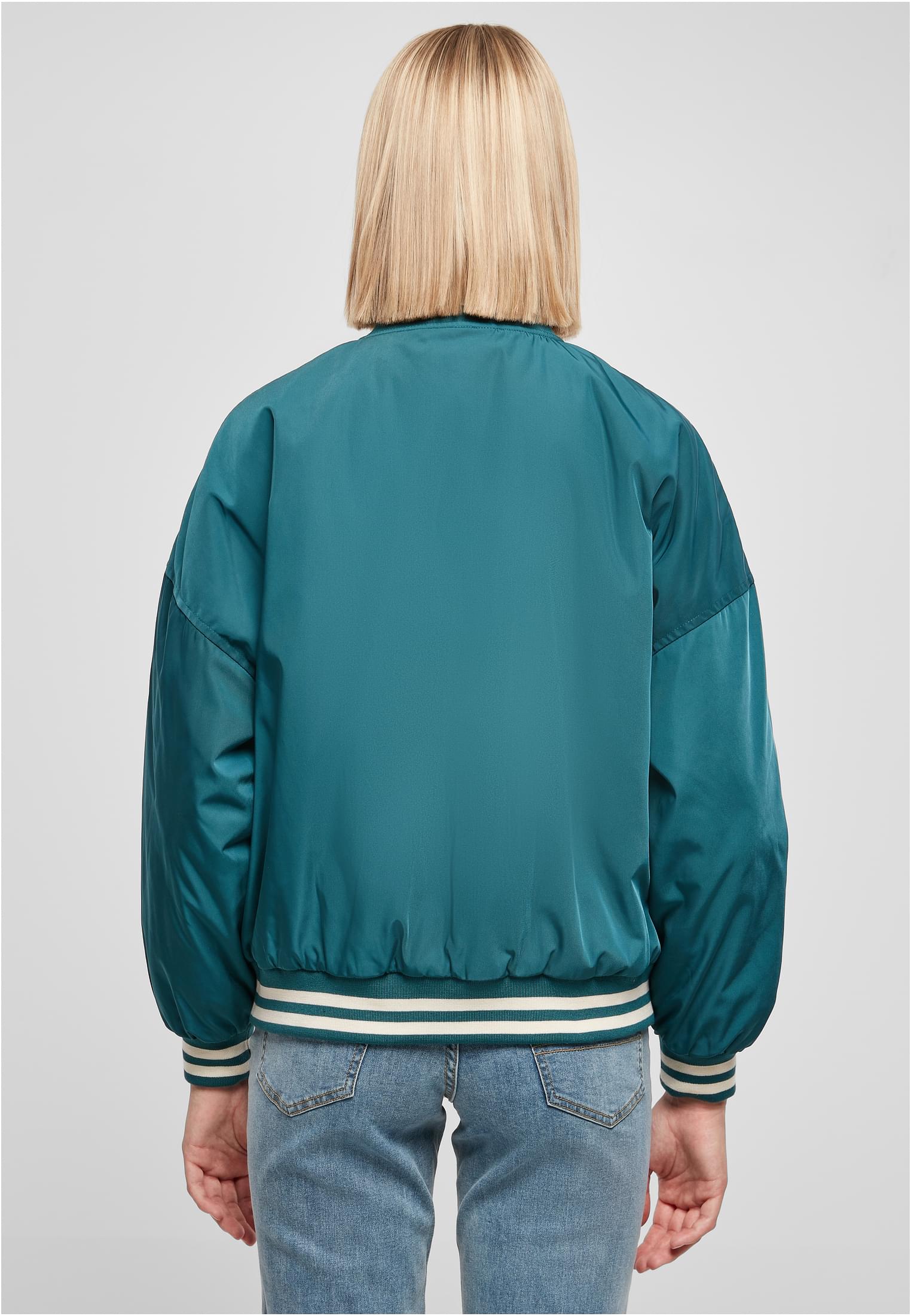 Ladies Oversized Recycled College Jacket | jasper