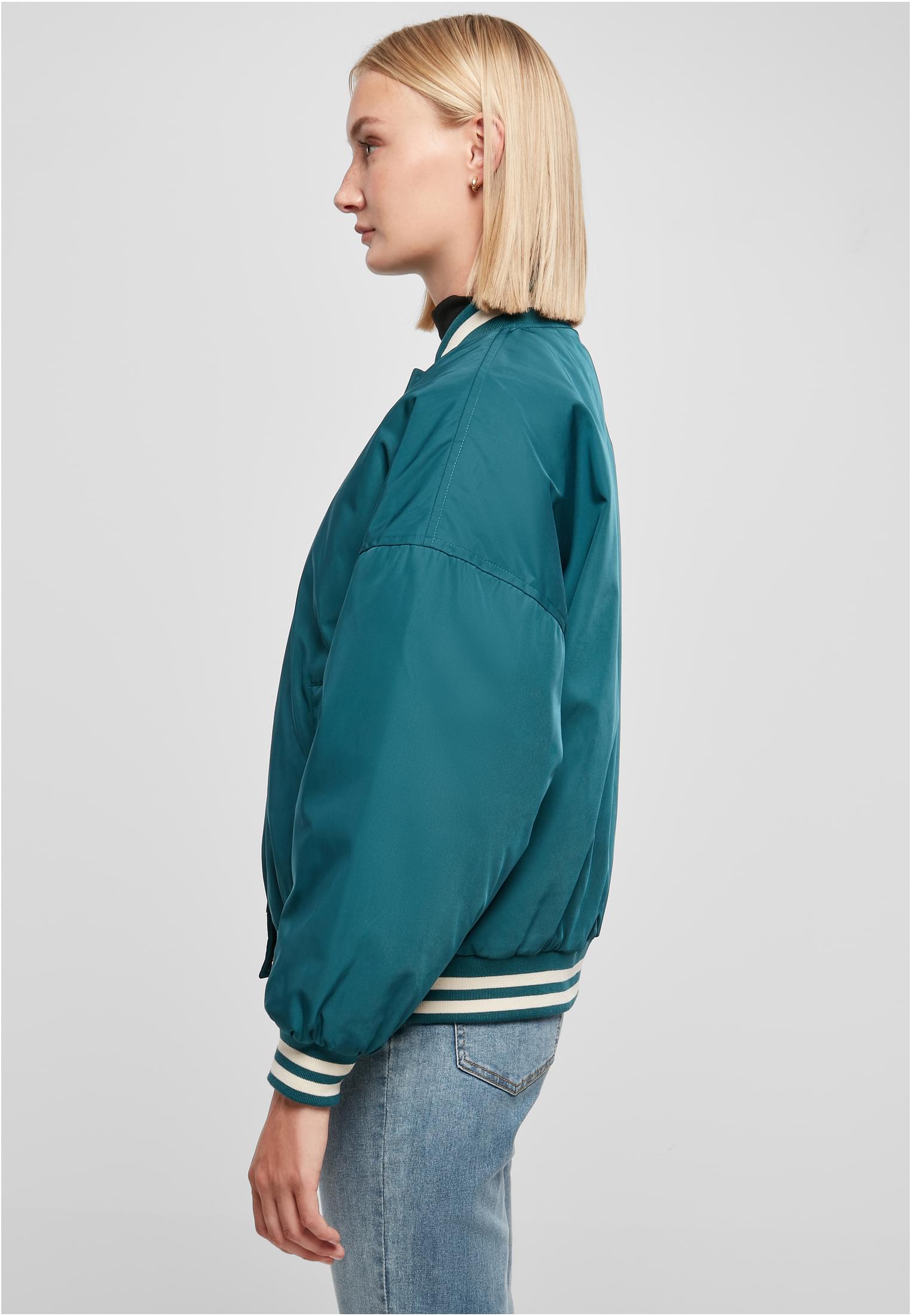 Ladies Oversized Recycled College Jacket | jasper