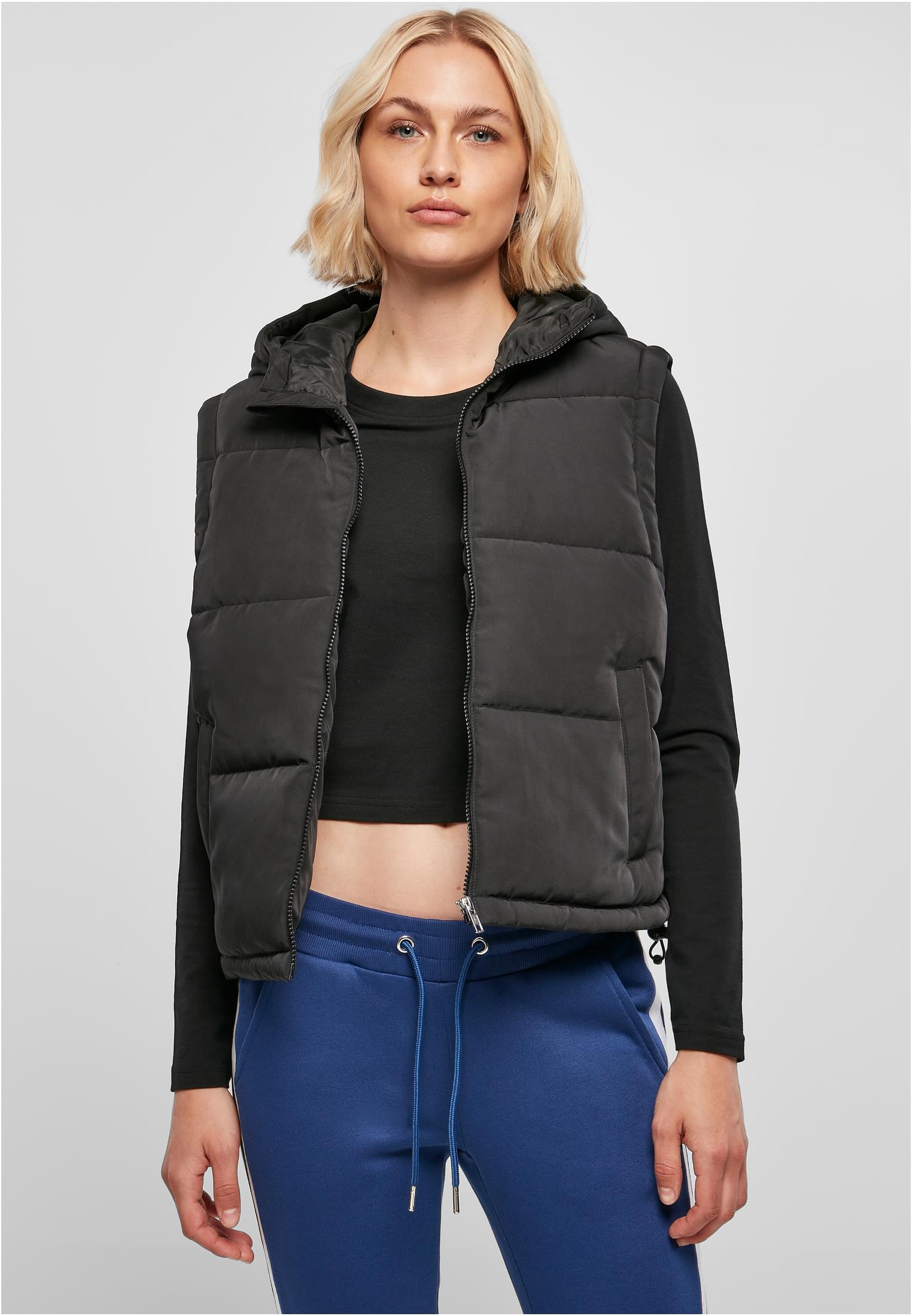 Ladies Recycled Twill Puffer Vest | black