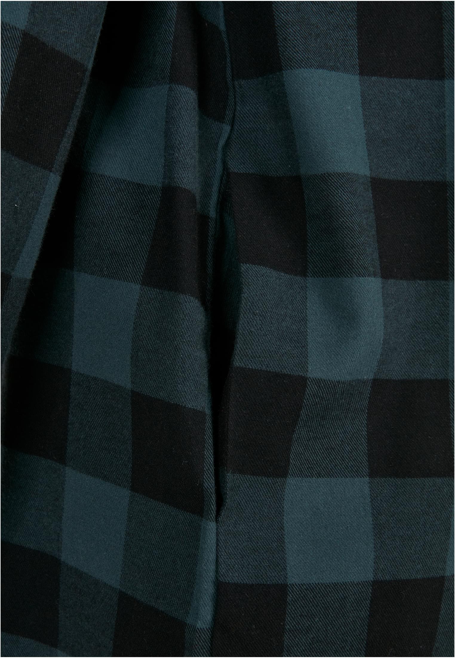 Ladies Oversized Check Flannel Shirt Dress | jasper/black