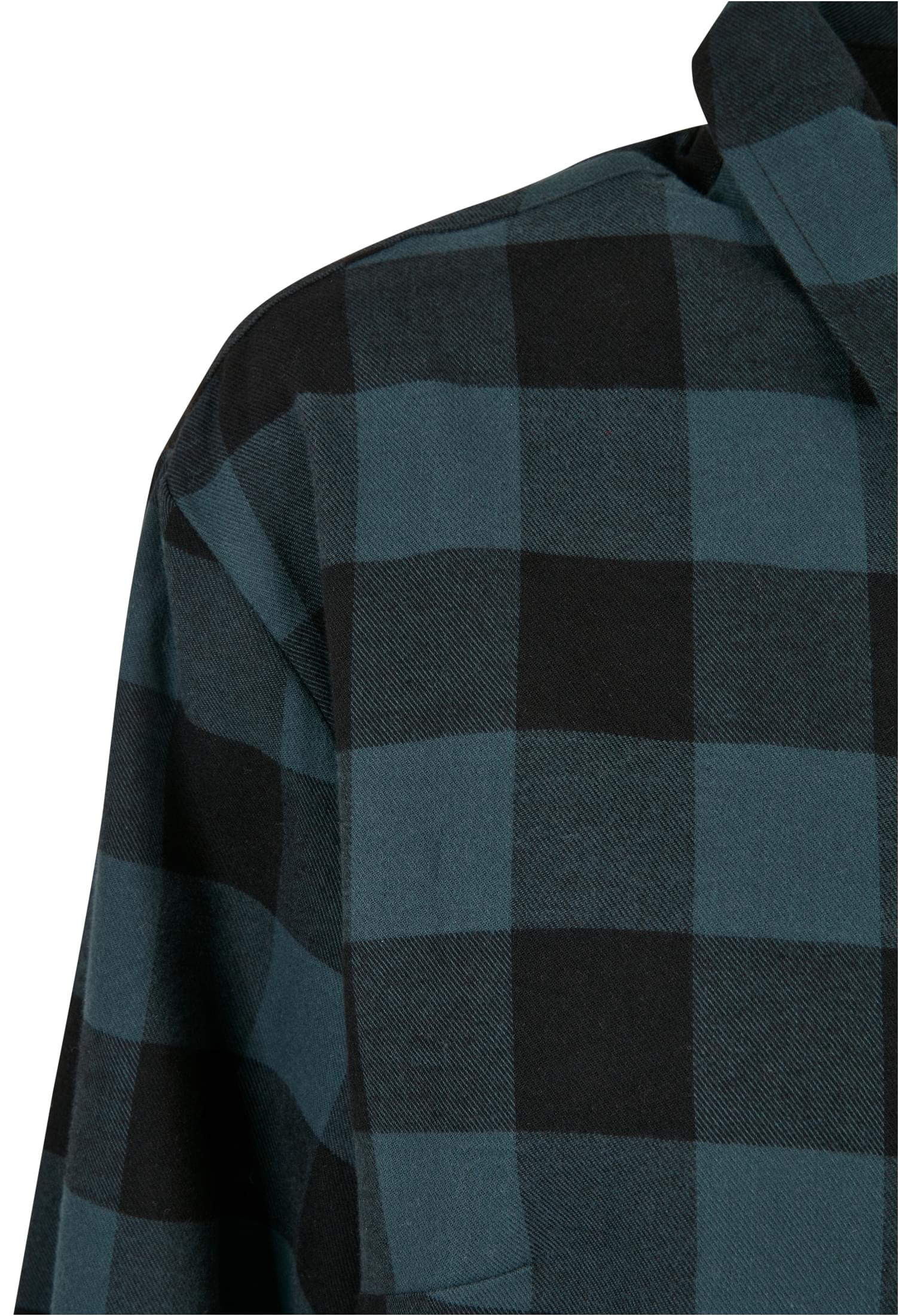 Ladies Oversized Check Flannel Shirt Dress | jasper/black