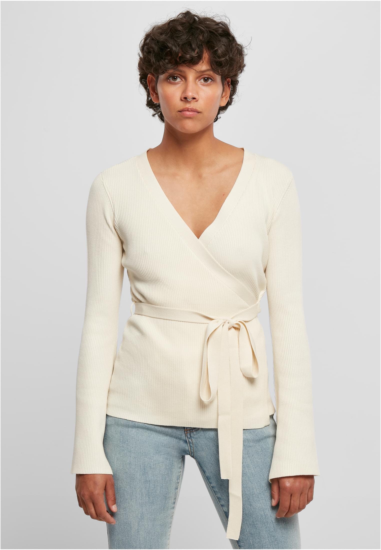 Ladies Rib Knit Wrapped Cardigan | whitesand