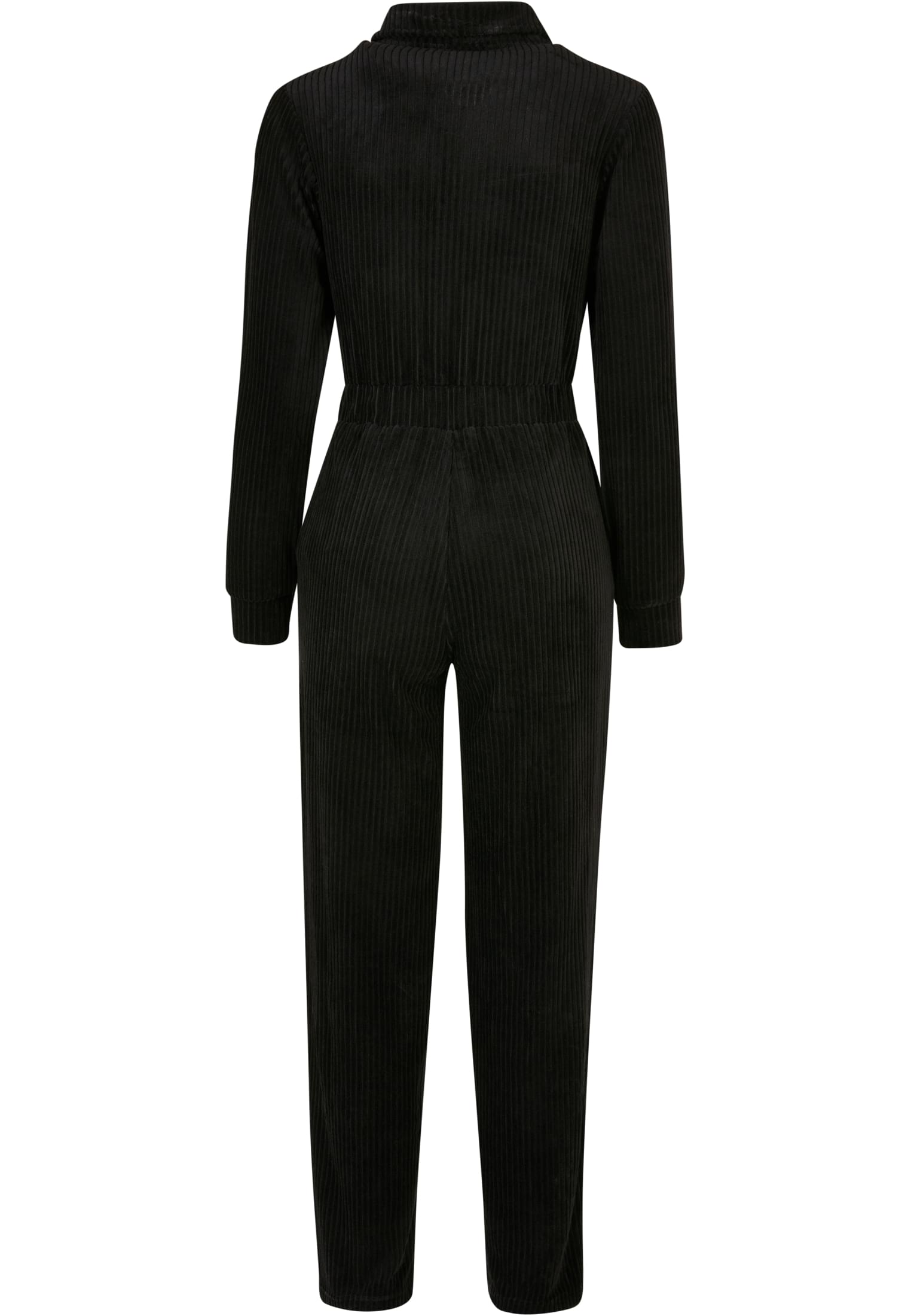 Ladies Velvet Rib Boiler Suit | black