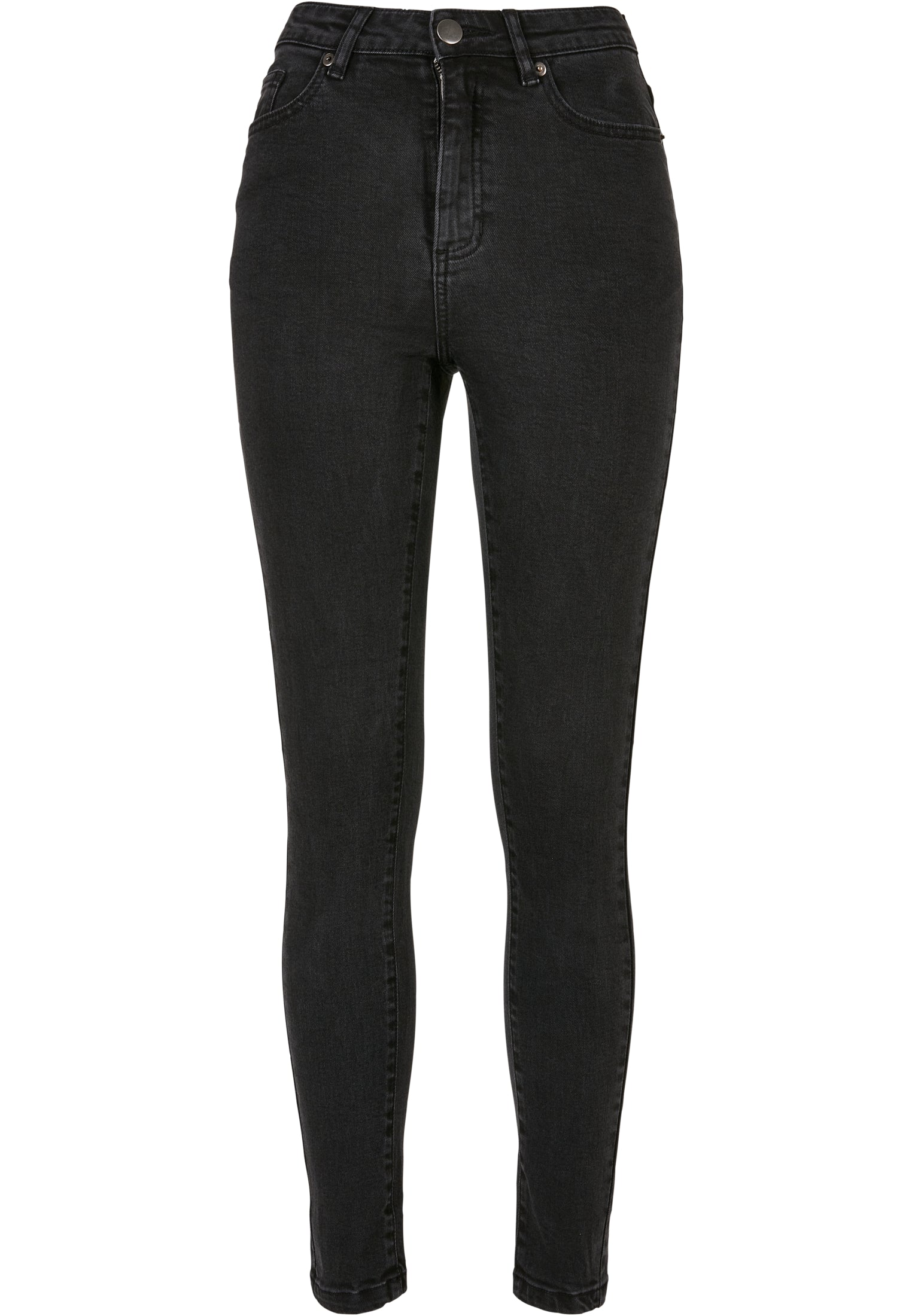 Ladies Organic High Waist Skinny Jeans | black washed