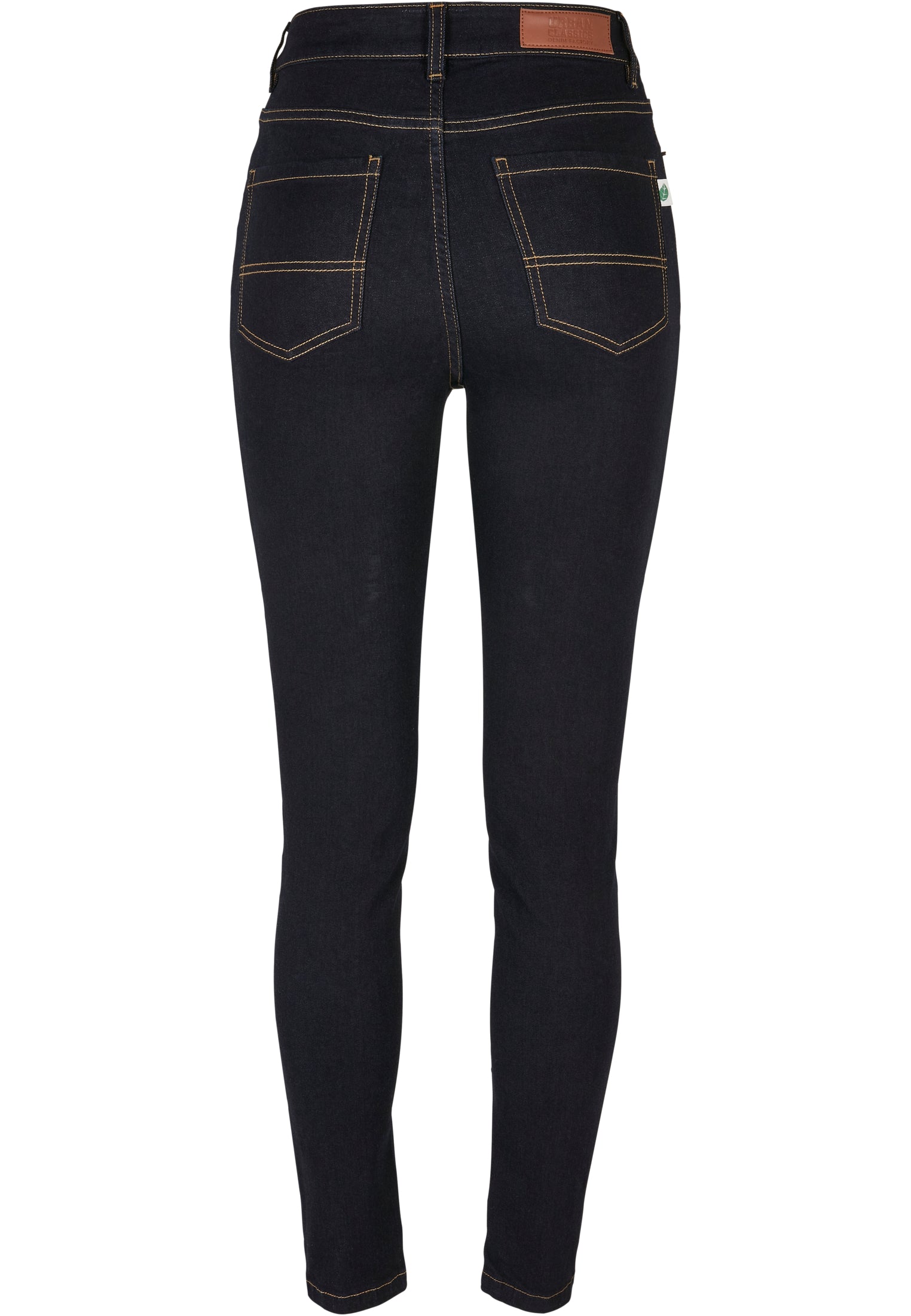 Ladies Organic High Waist Skinny Jeans | darkblue raw