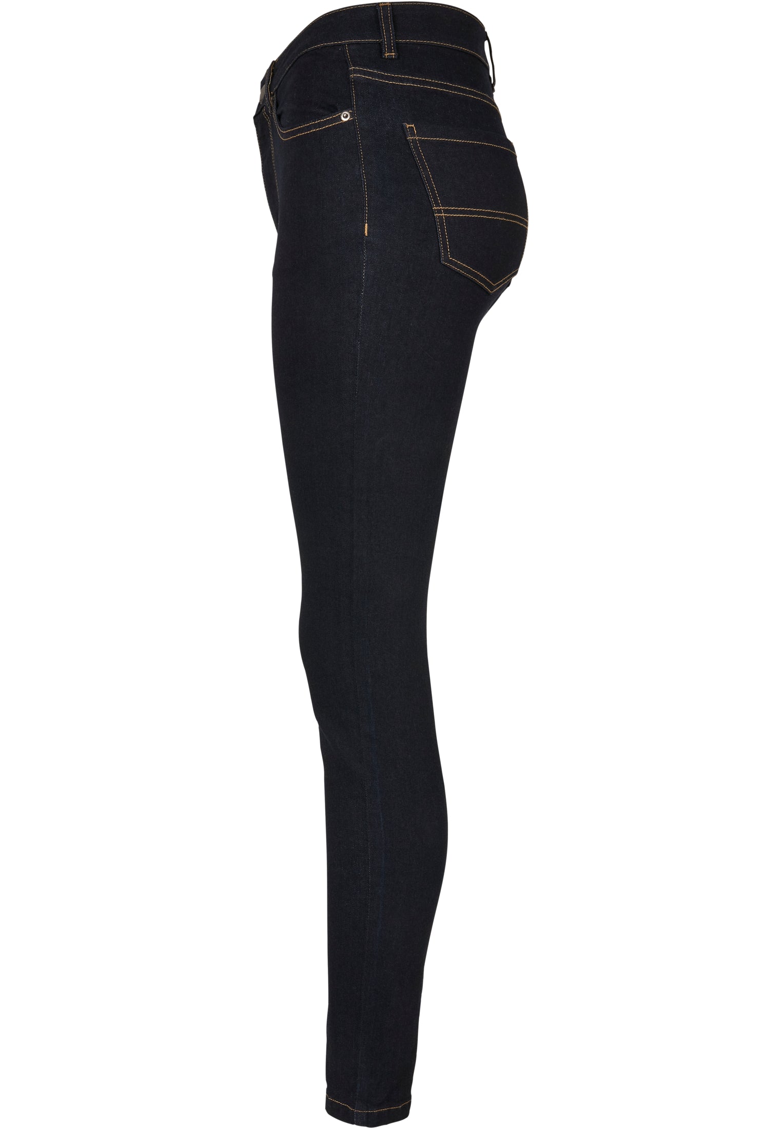 Ladies Organic High Waist Skinny Jeans | darkblue raw